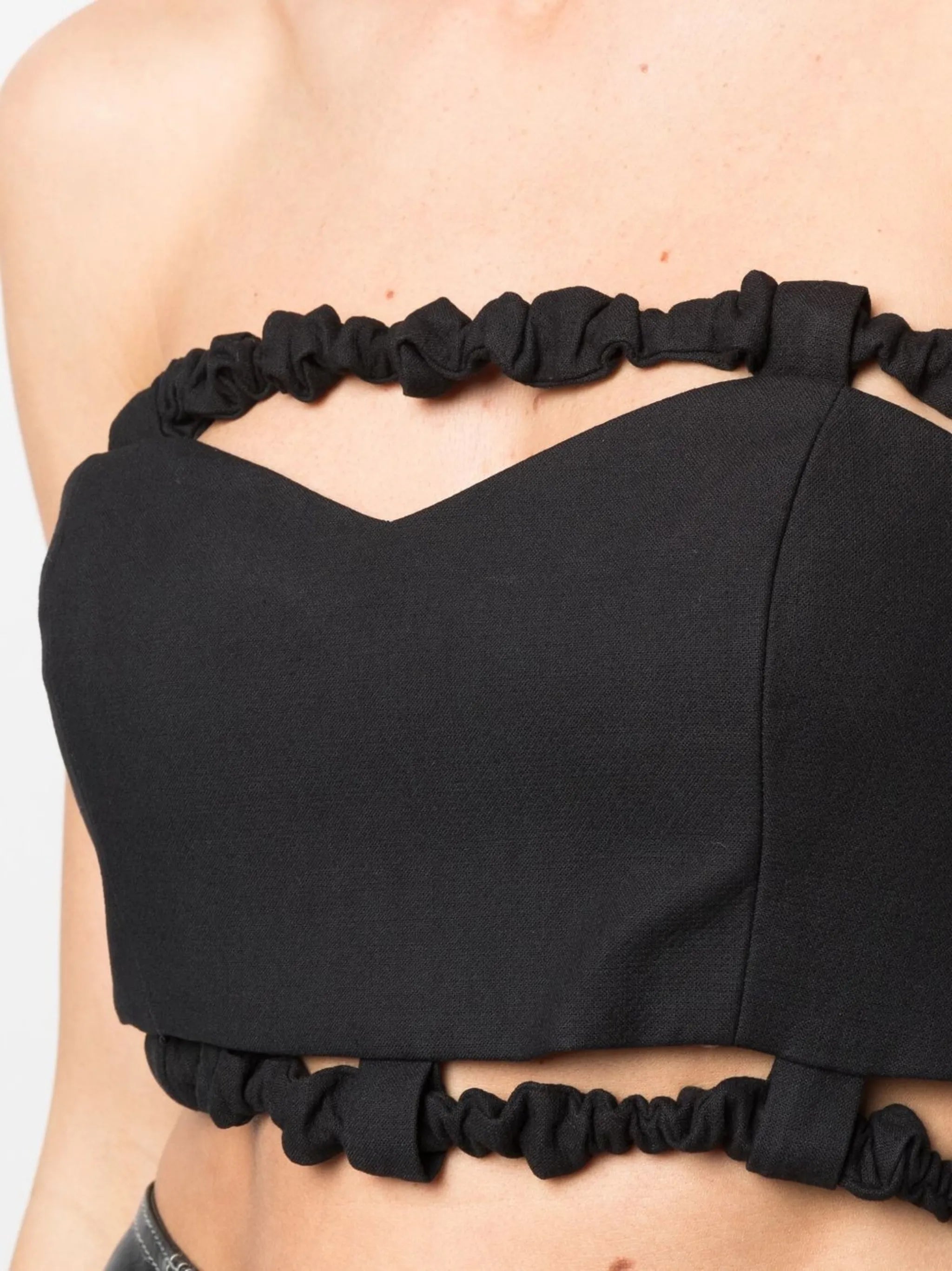 bandeau strapless crop top