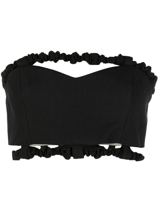 bandeau strapless crop top