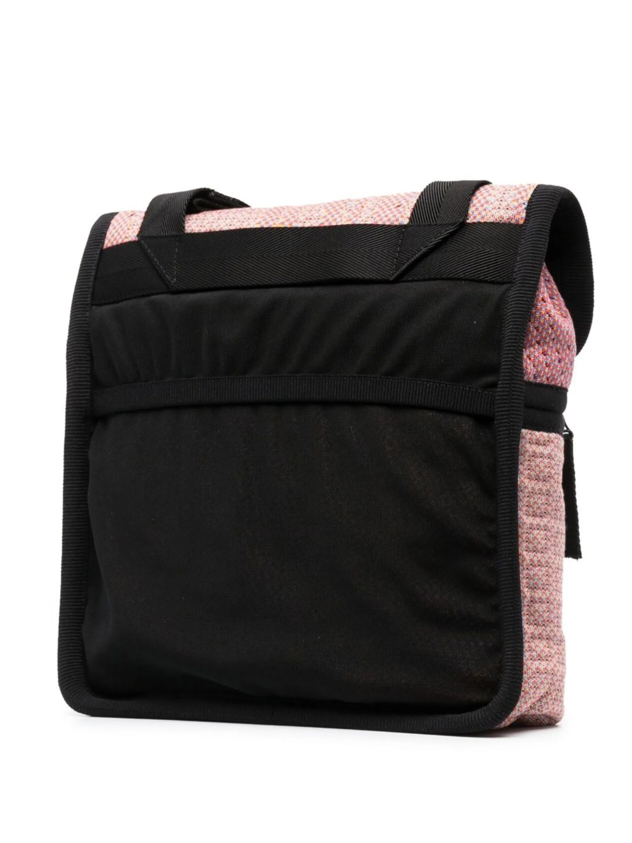 logo-patch jacquard messenger bag