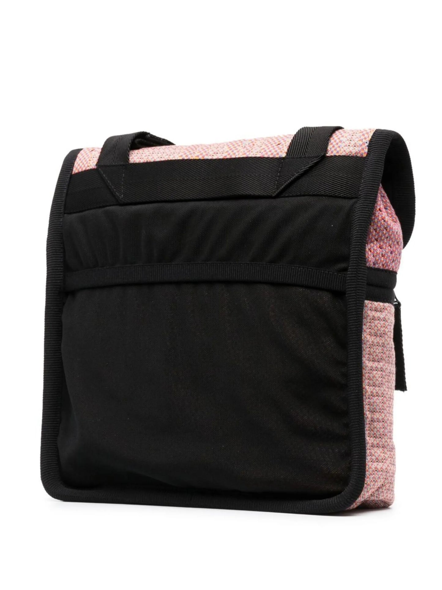 logo-patch jacquard messenger bag