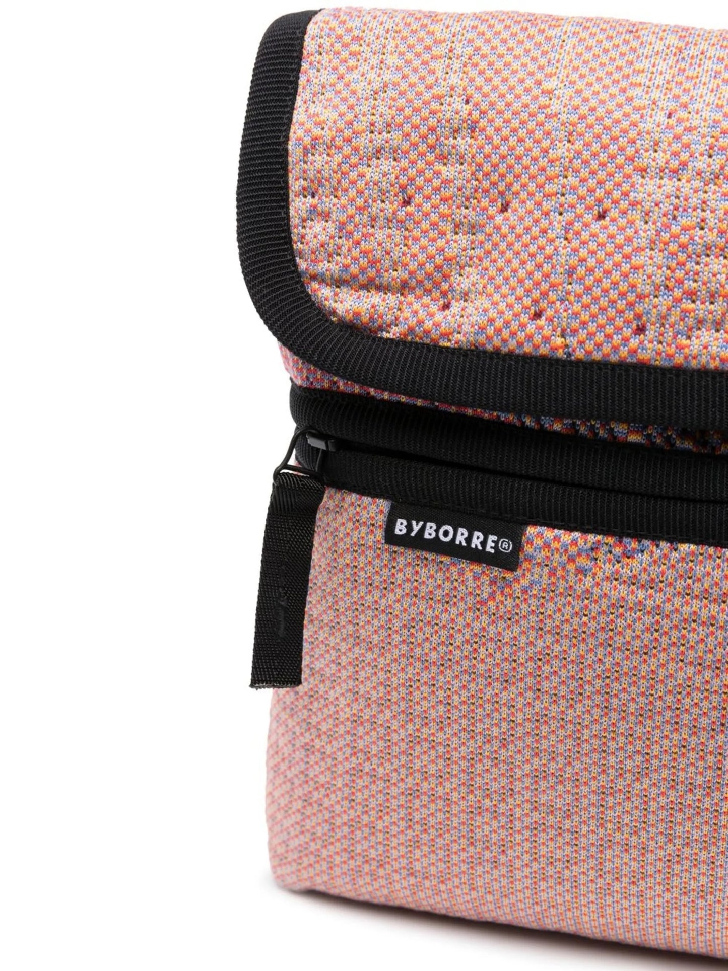 logo-patch jacquard messenger bag