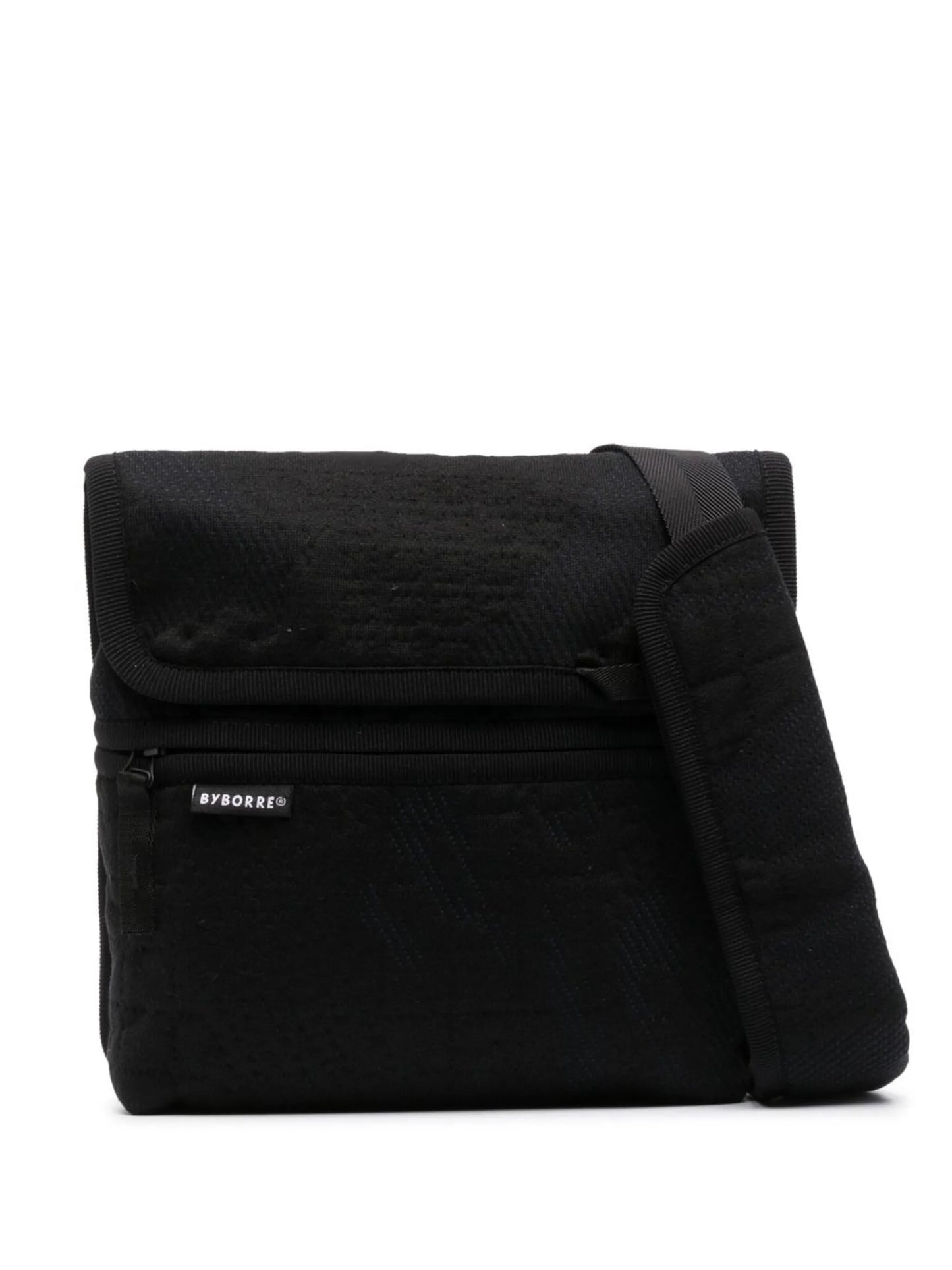logo-patch jacquard messenger bag