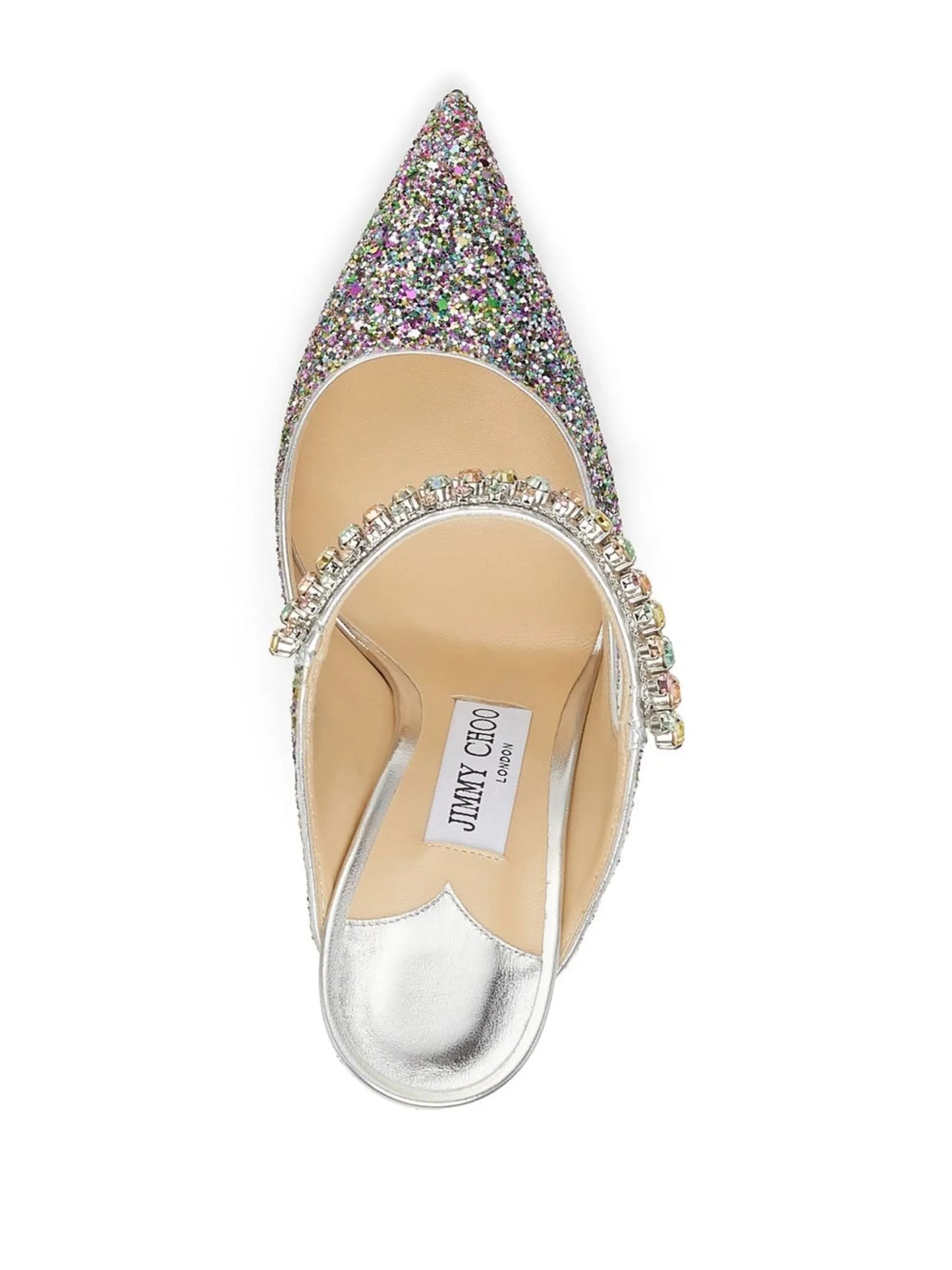 Bing 100mm glitter mules