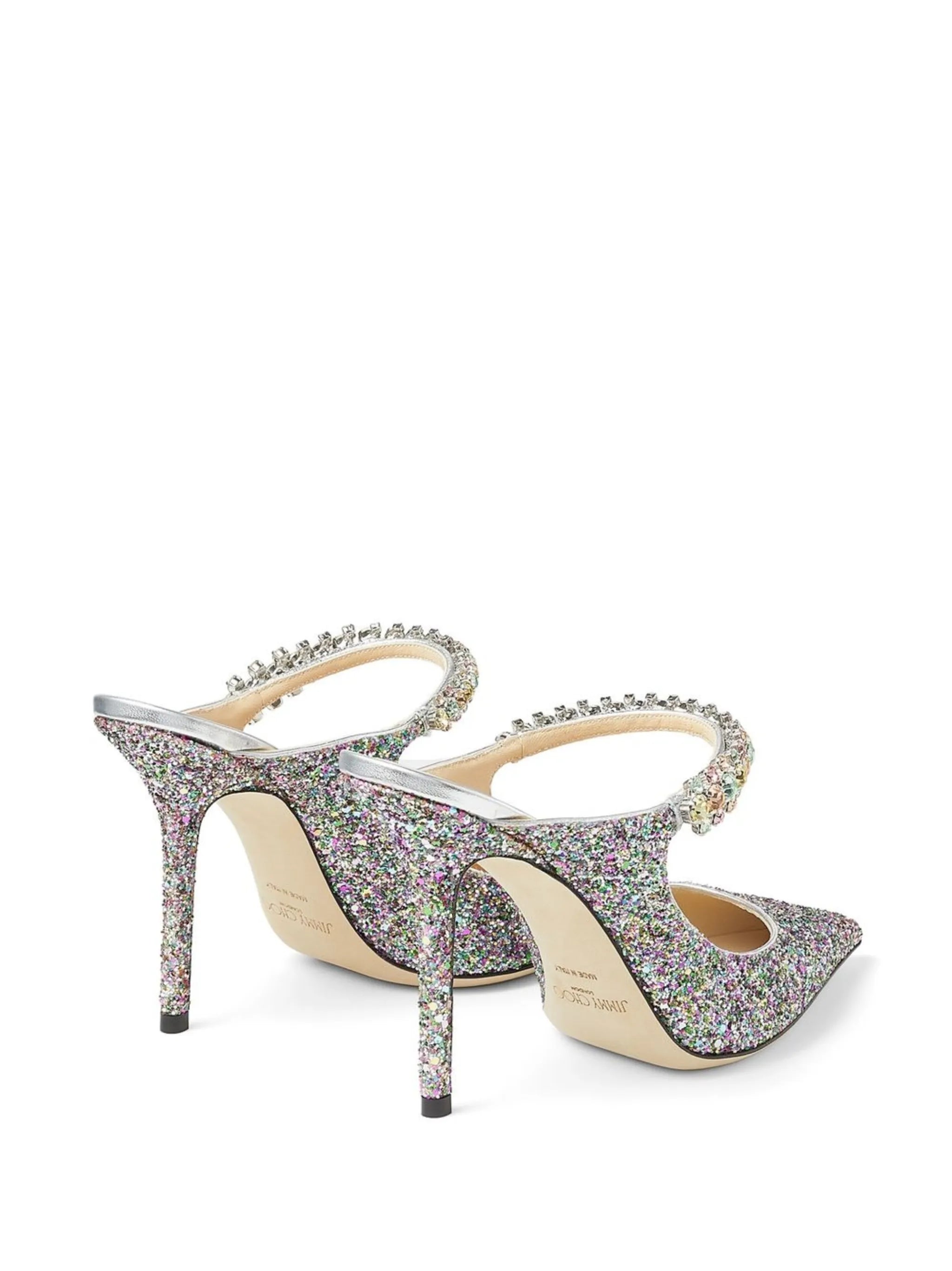 Bing 100mm glitter mules