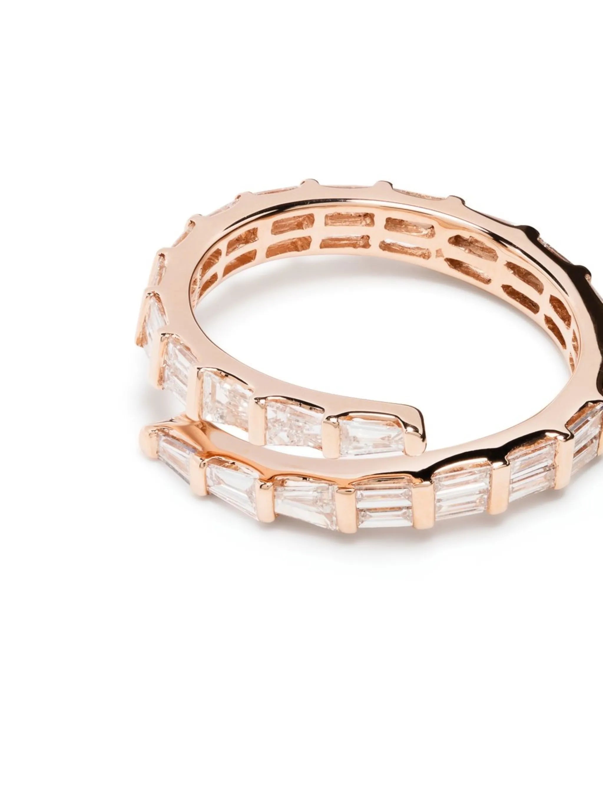 18kt rose gold diamond pinky ring