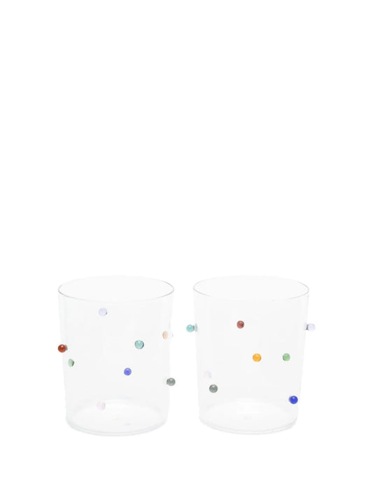 set-of-two Pomponette painted goblets