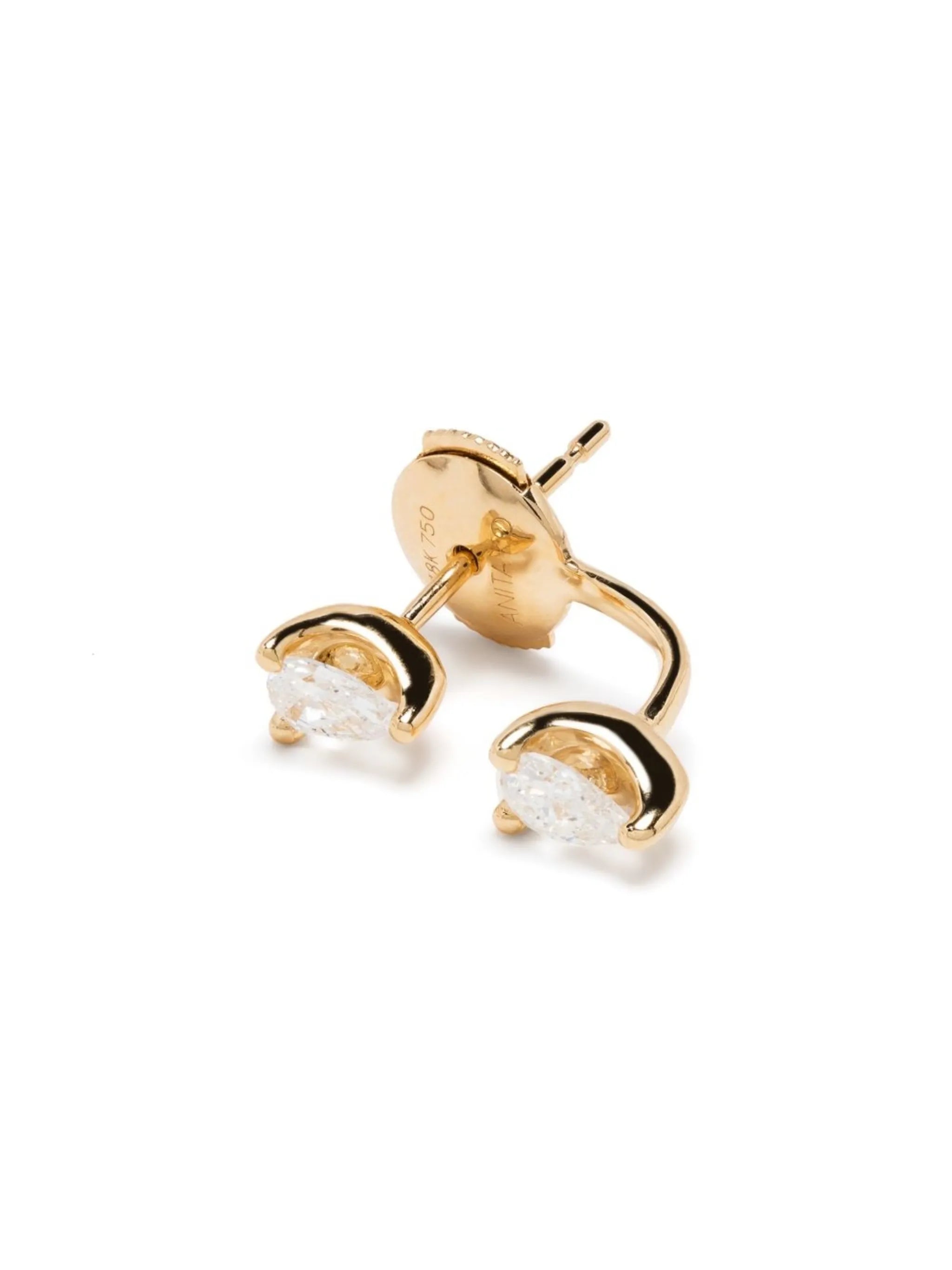 18kt yellow gold diamond orbit earring