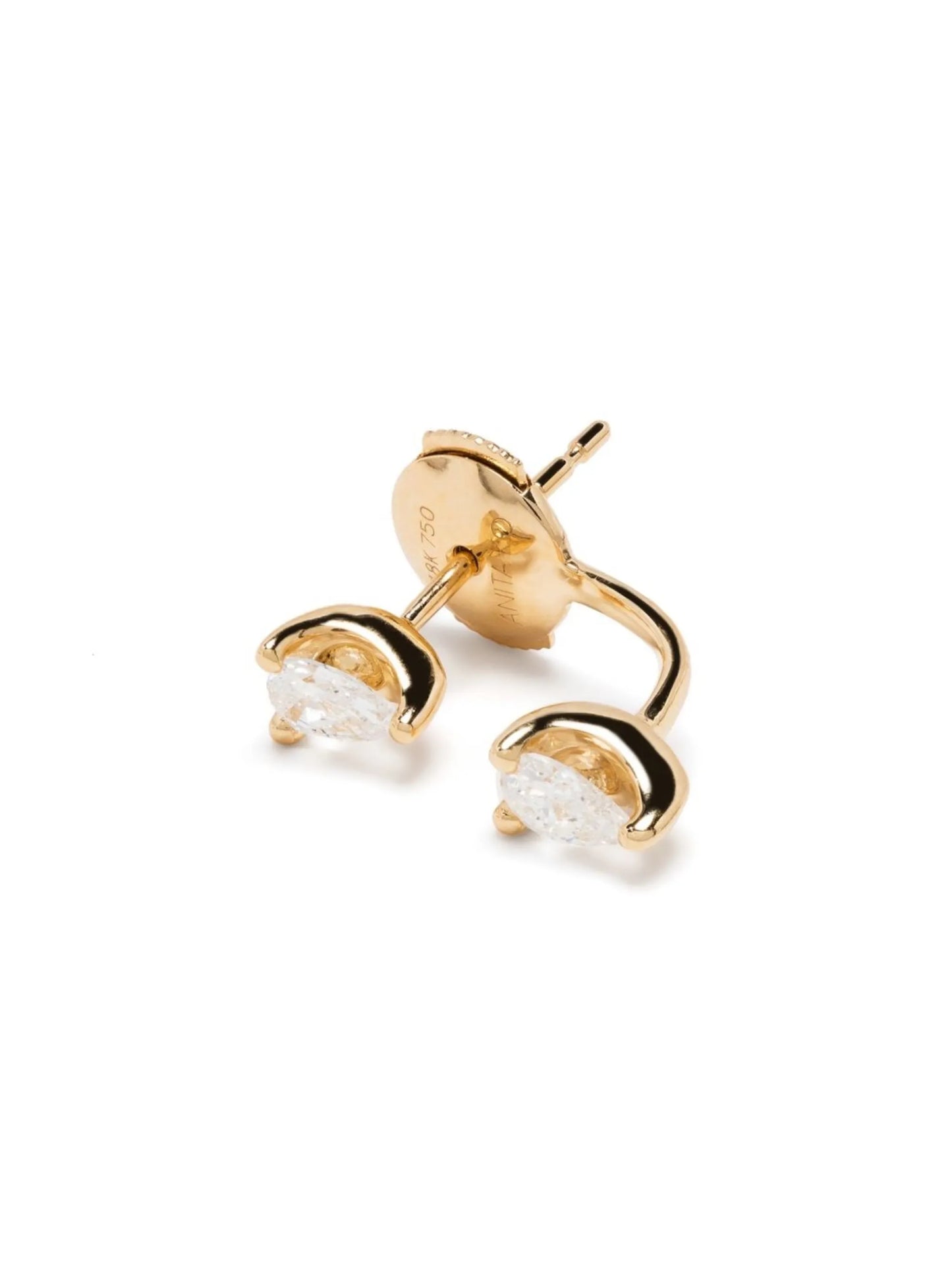 18kt yellow gold diamond orbit earring