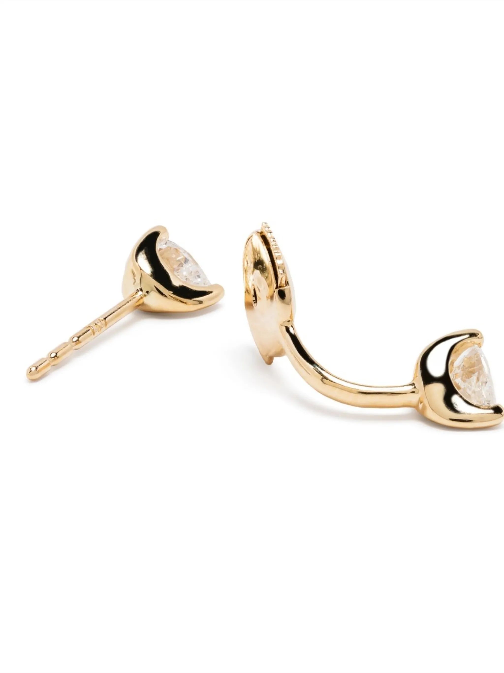 18kt yellow gold diamond orbit earring
