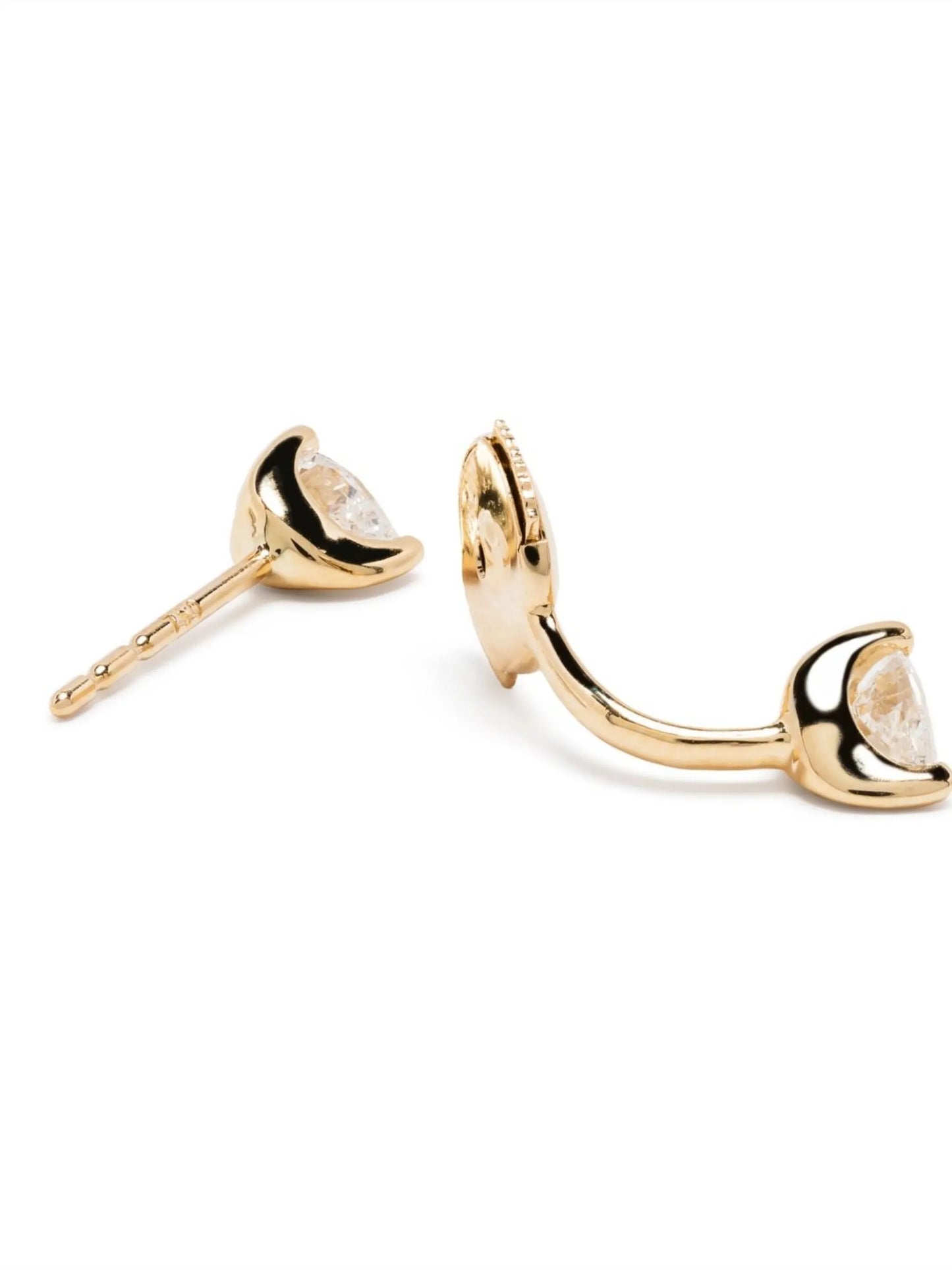 18kt yellow gold diamond orbit earring
