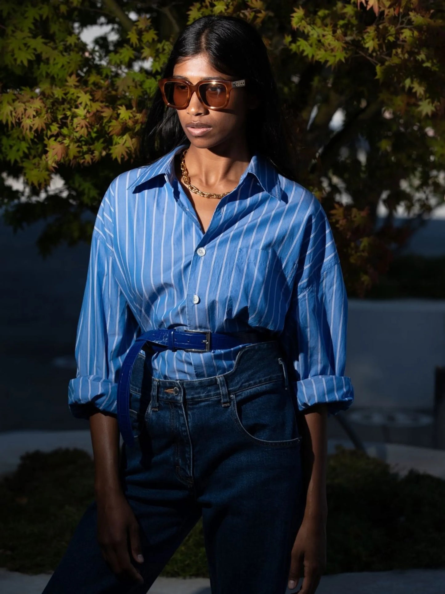 oversized square-frame sunglasses