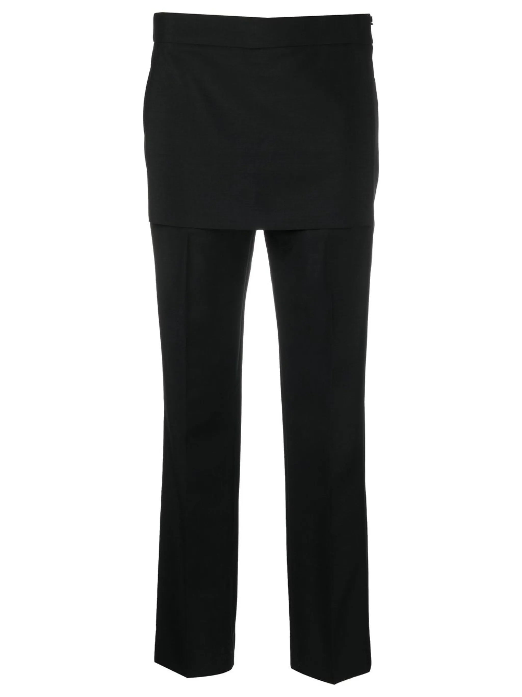 skirt-detail slit trousers