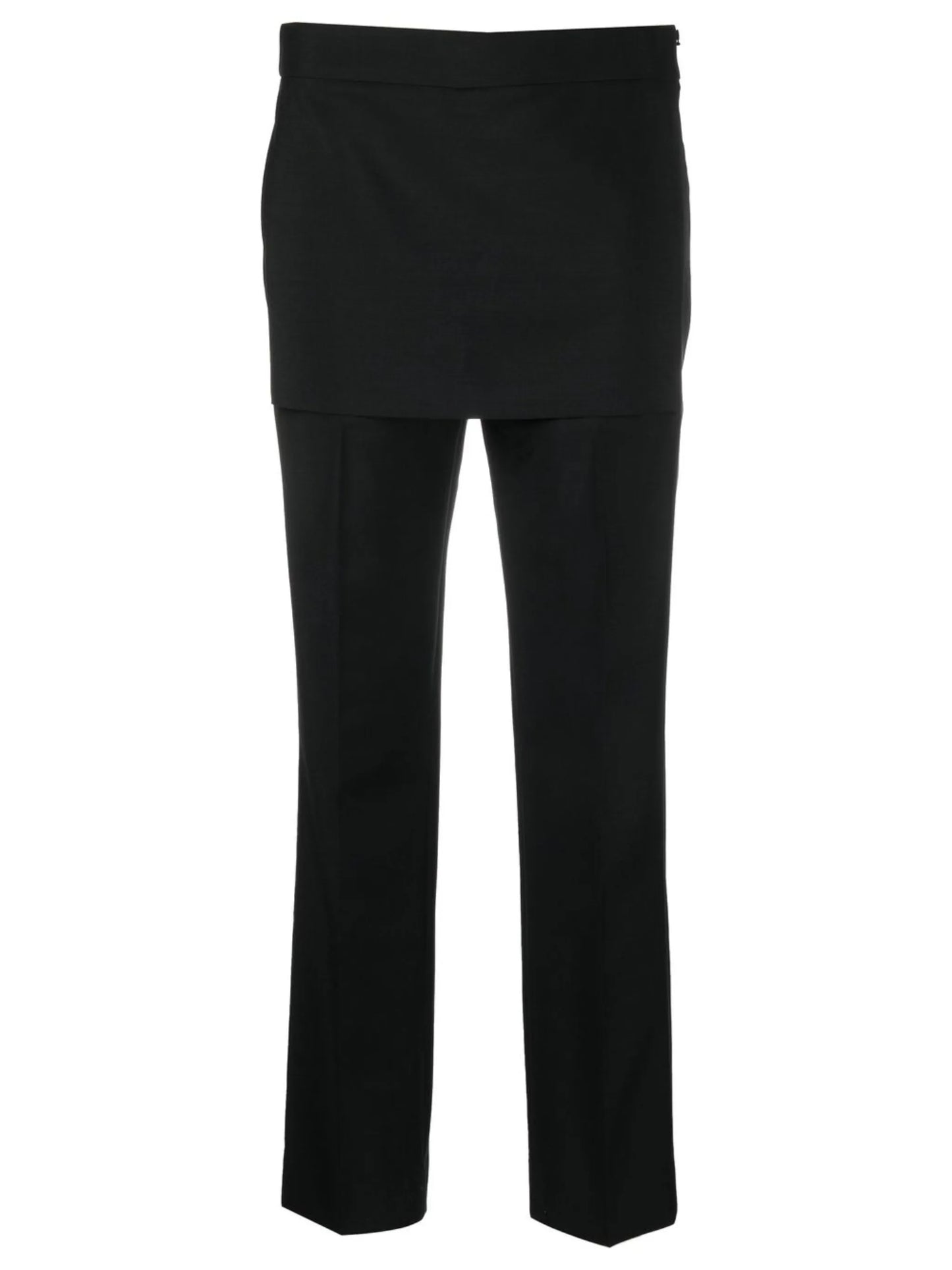 skirt-detail slit trousers