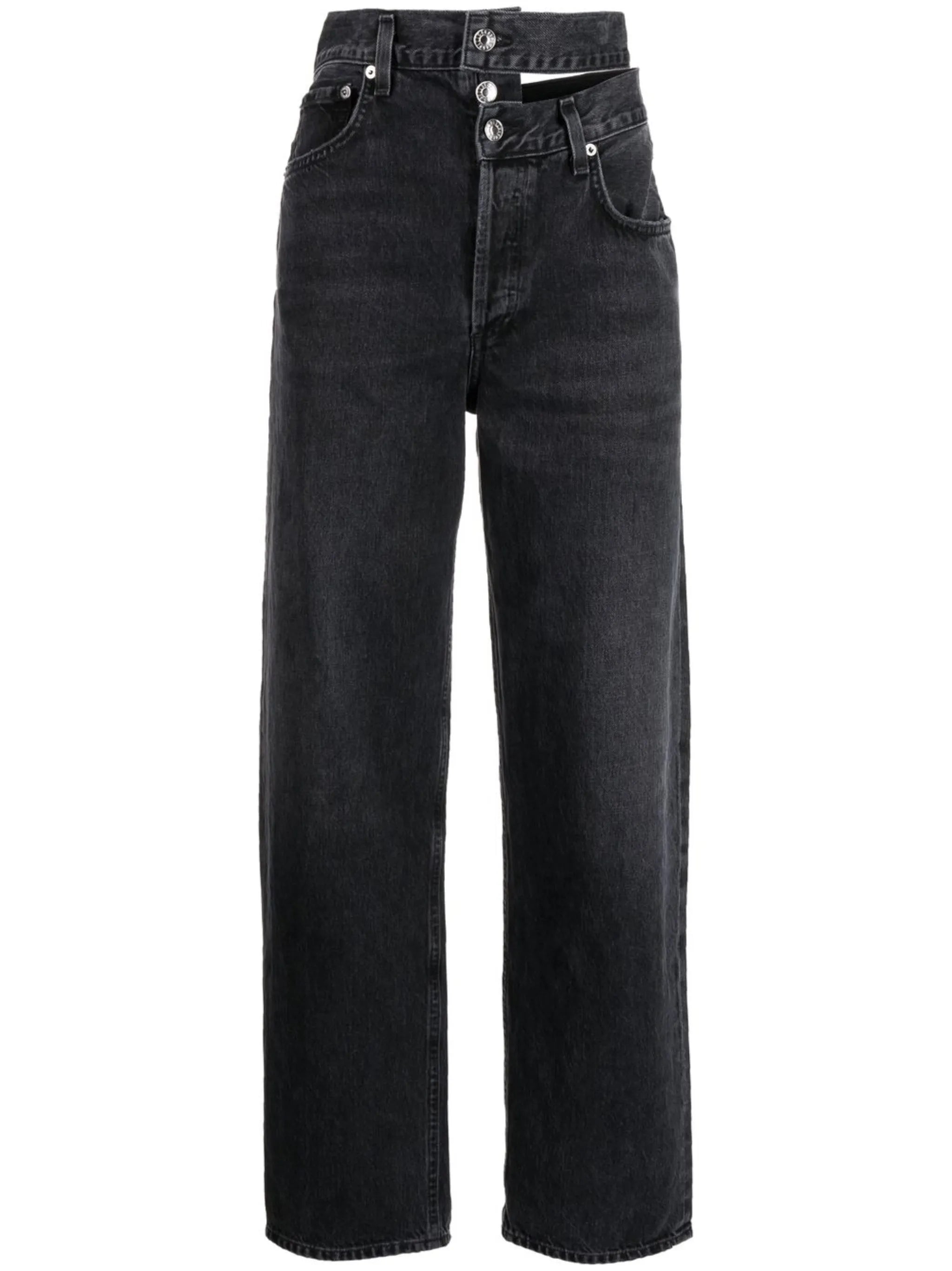 broken waistband straight jeans