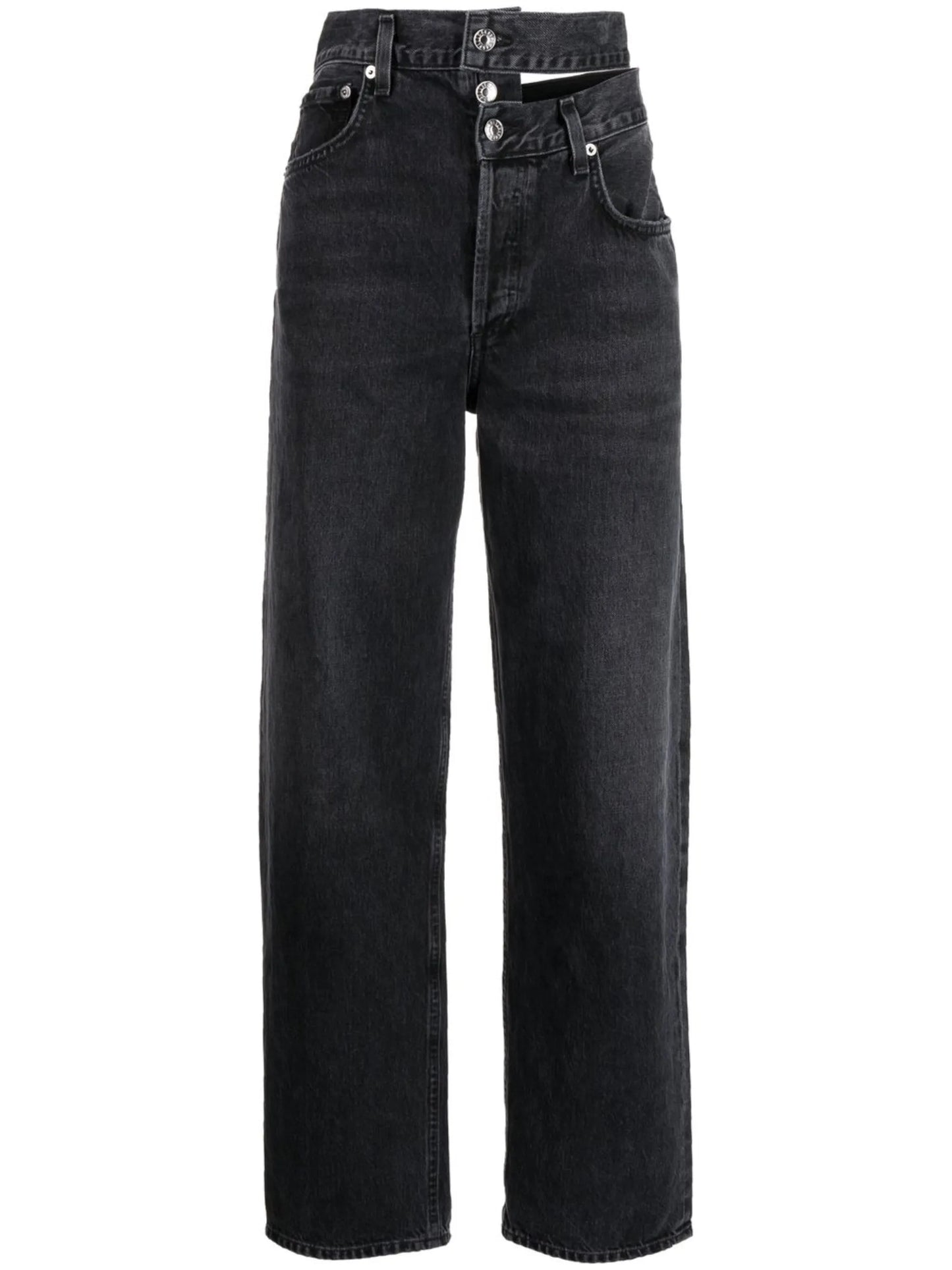 broken waistband straight jeans