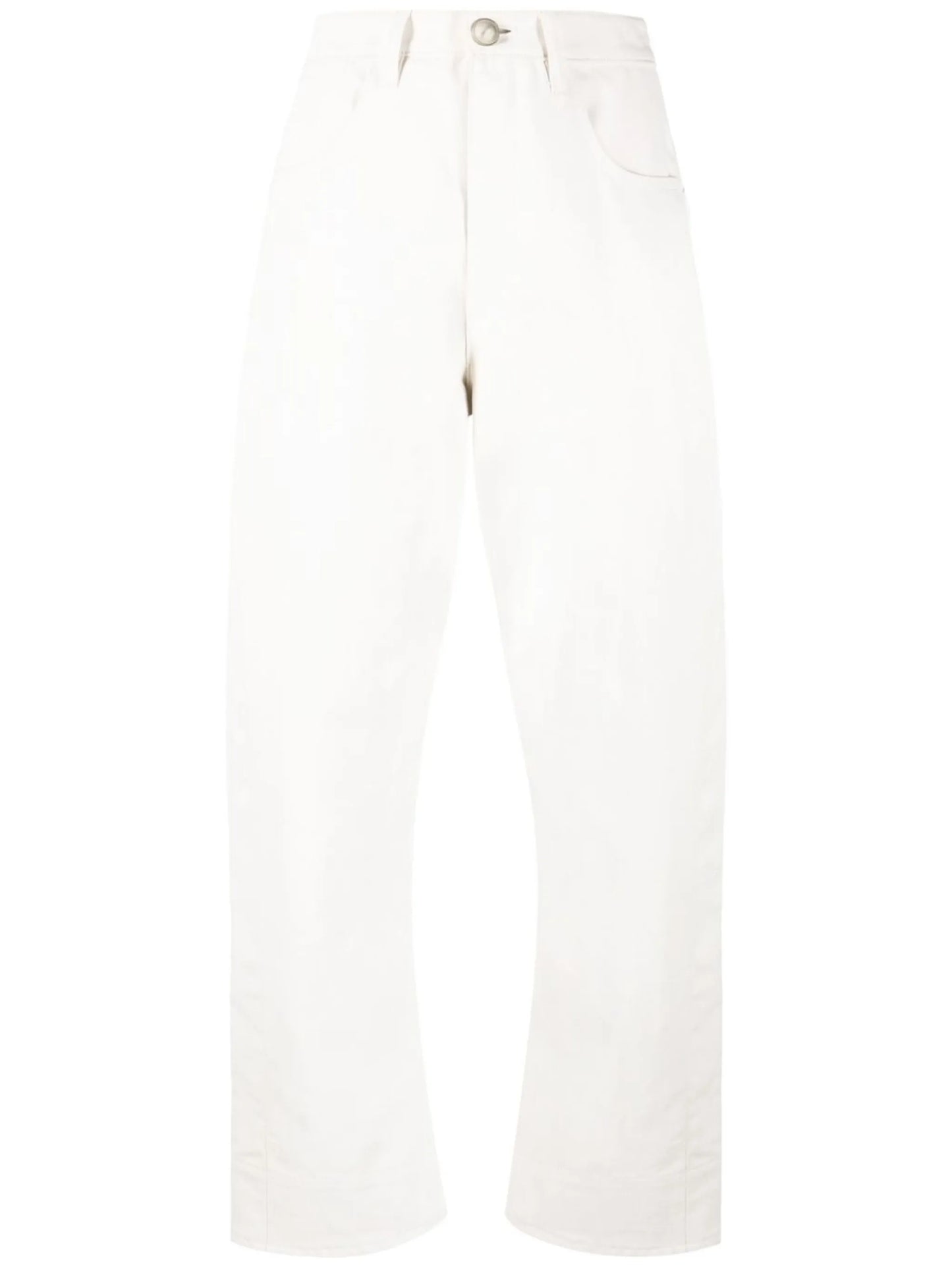 high-waisted tapered jeans