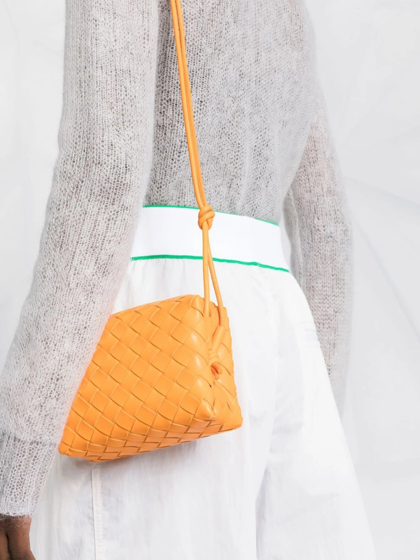 Intrecciato leather crossbody bag
