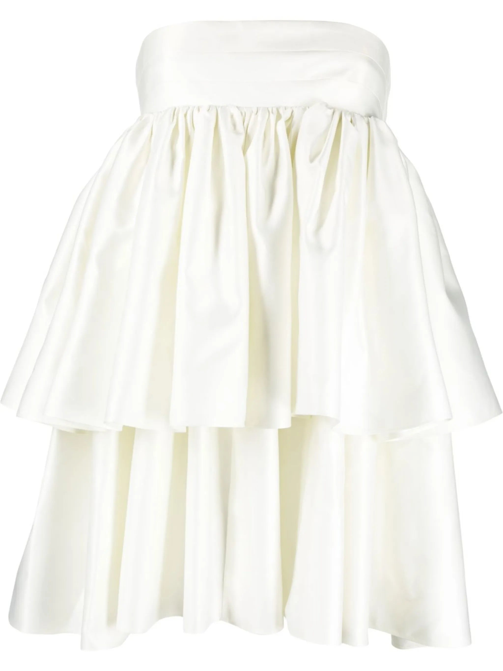 ruffled twill minidress