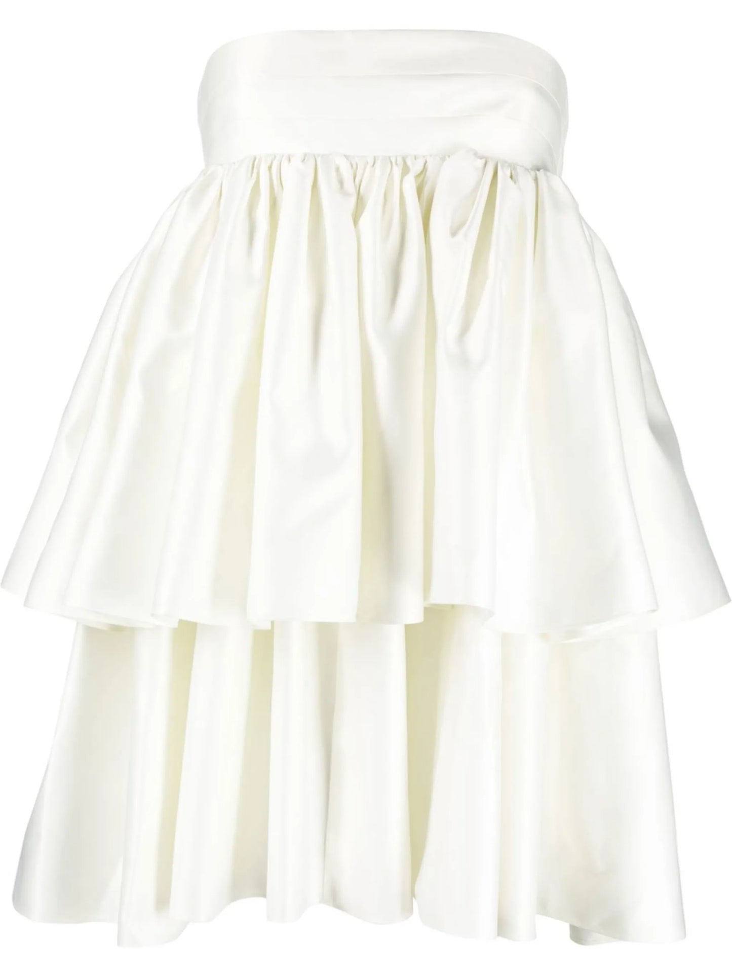 ruffled twill minidress
