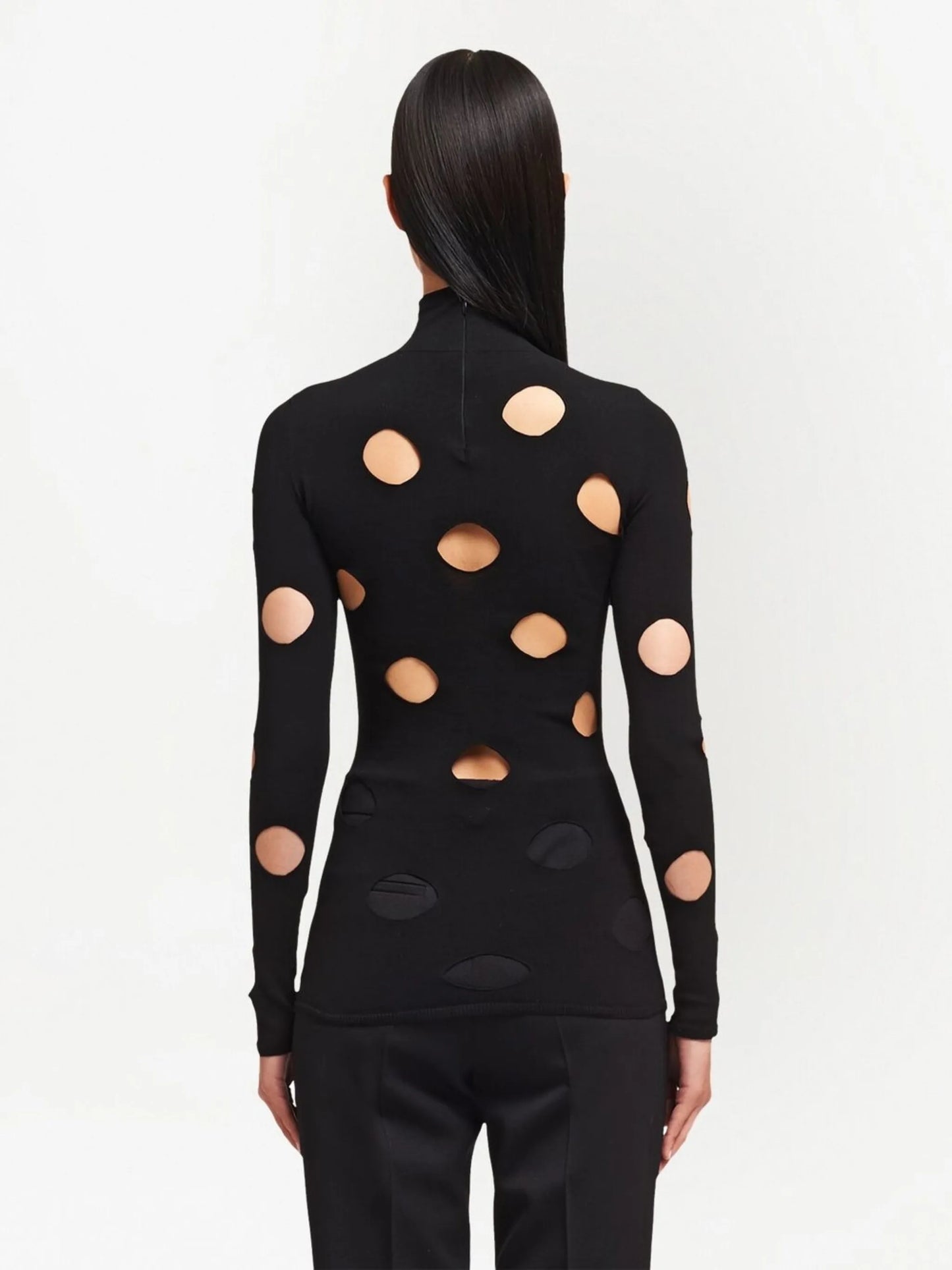 roll-neck cut-out jumper