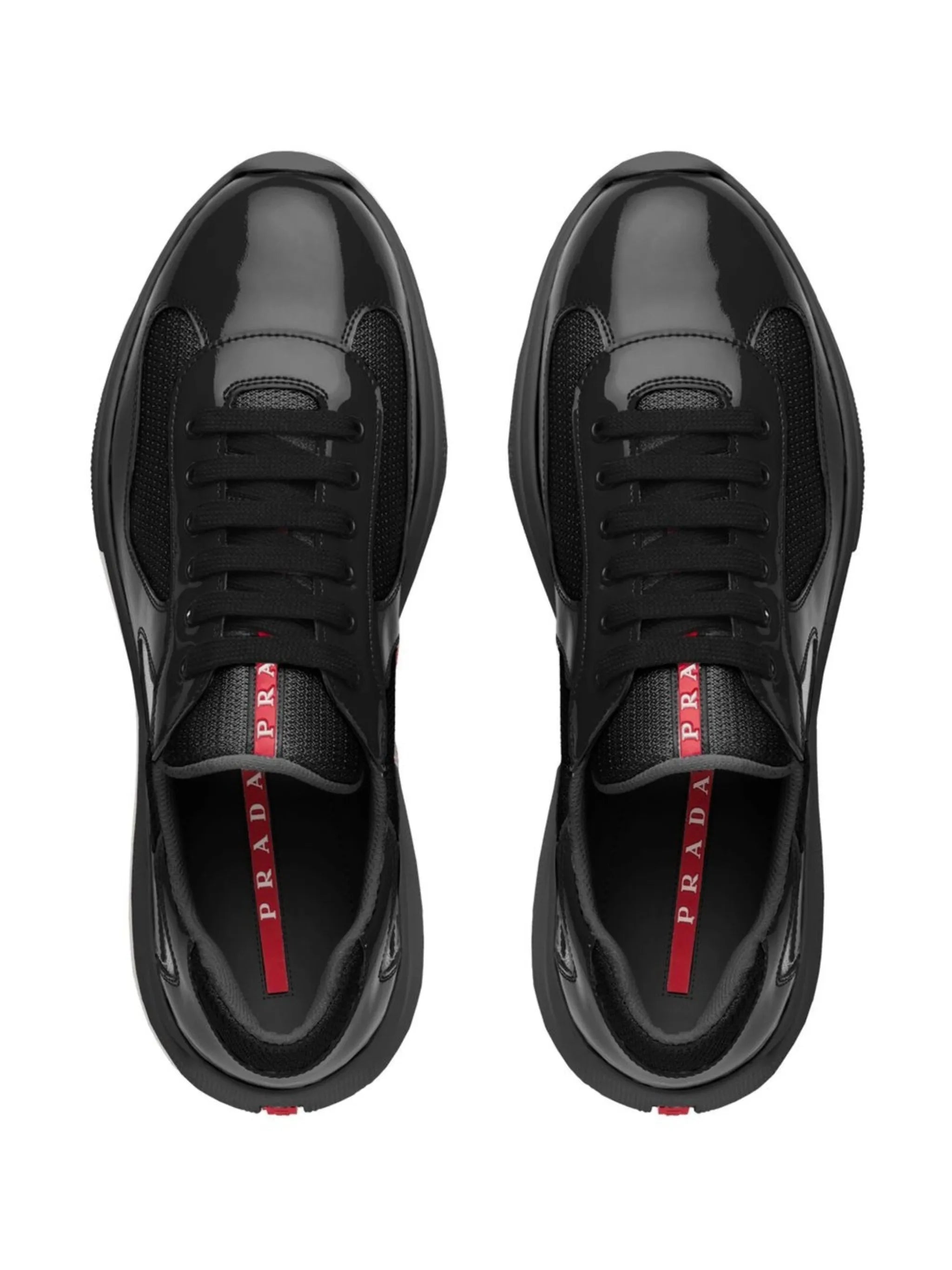 patent-leather and technical fabric America's Cup sneakers