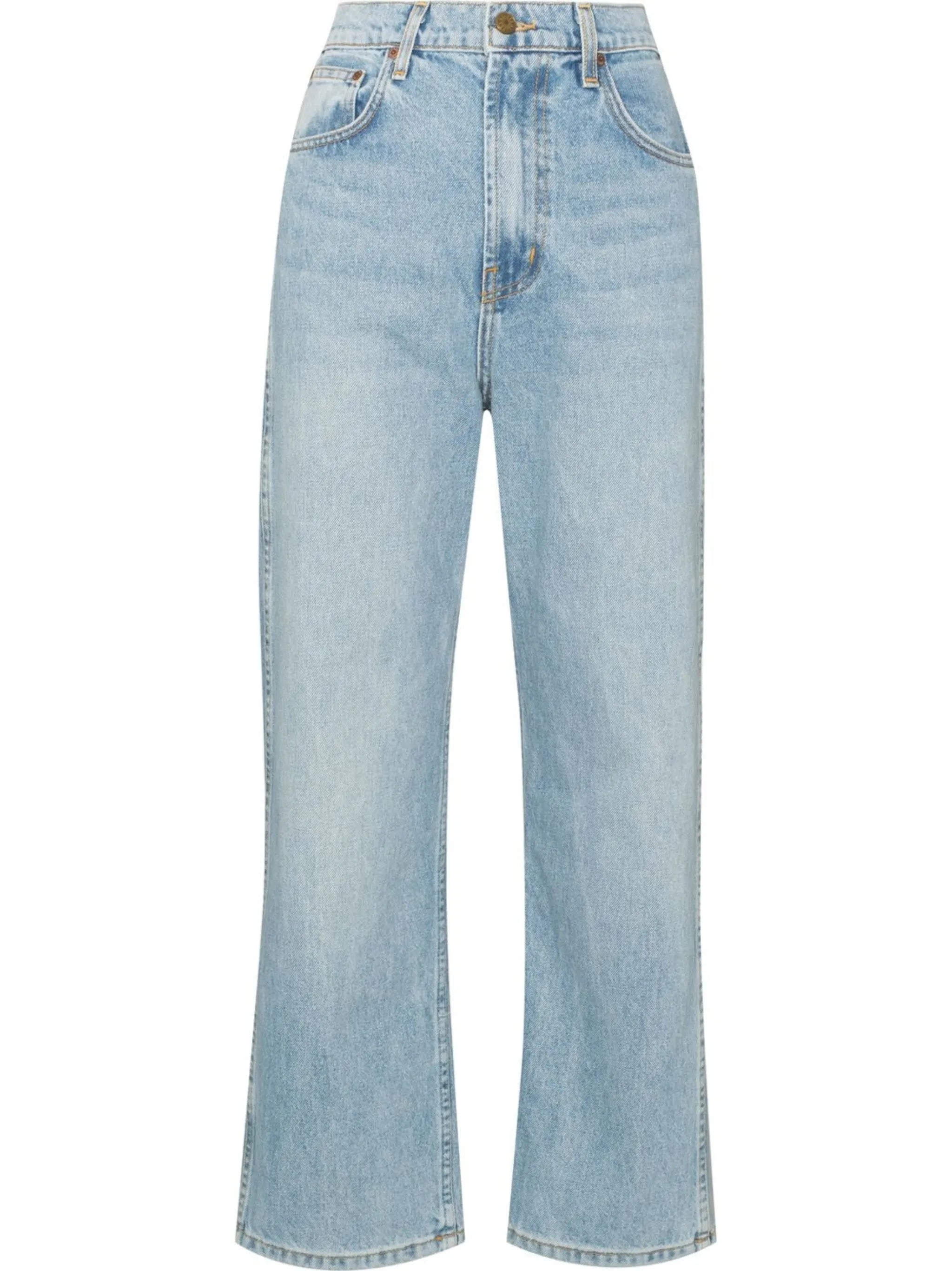 cropped straight-leg jeans