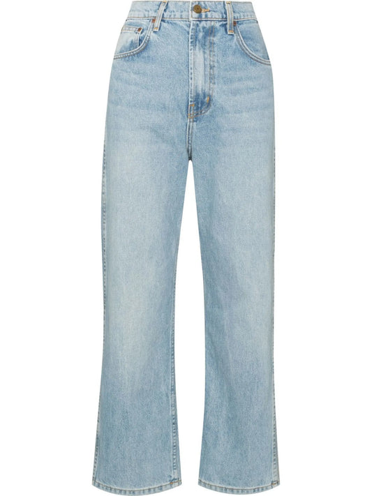 cropped straight-leg jeans