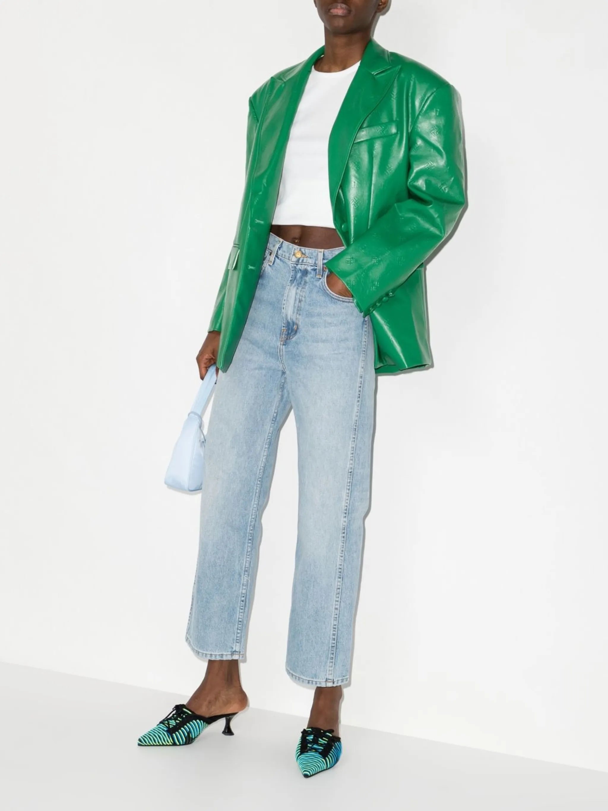 cropped straight-leg jeans