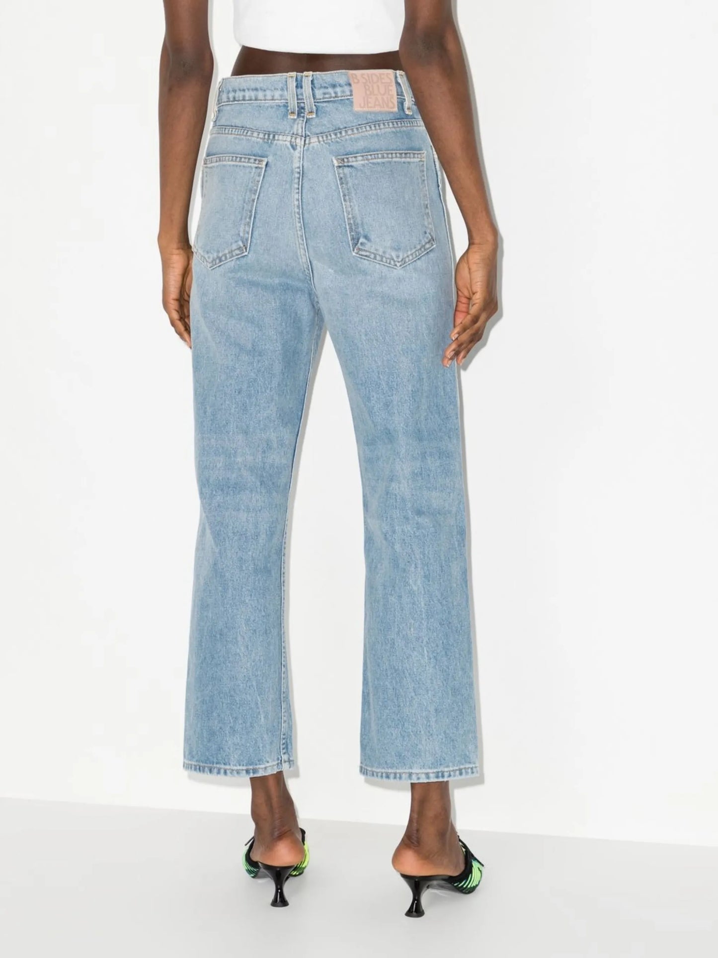 cropped straight-leg jeans