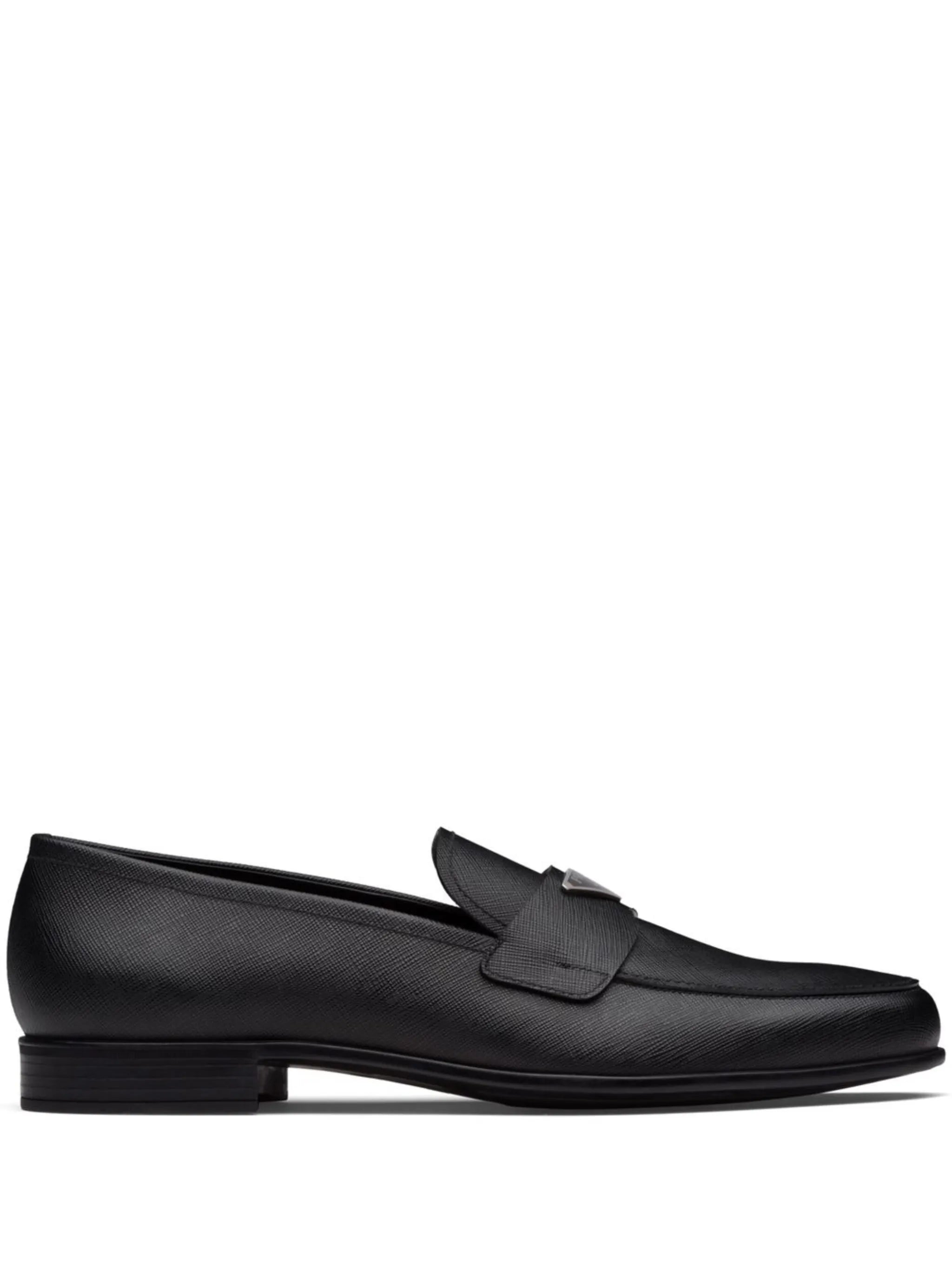 triangle logo loafers