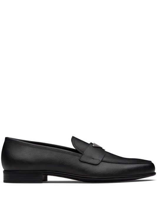 triangle logo loafers