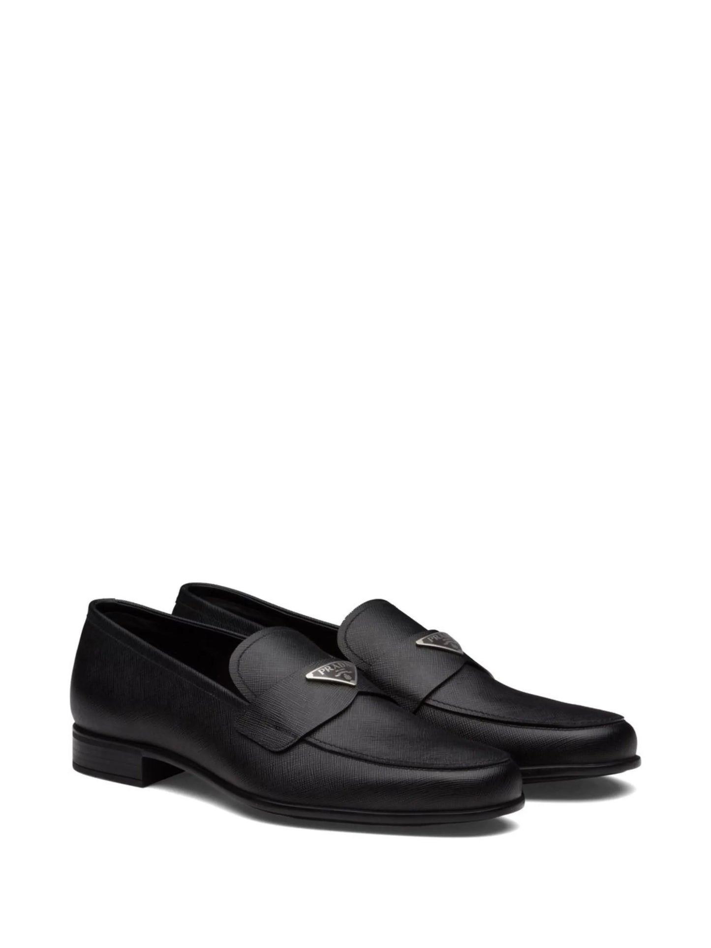 triangle logo loafers