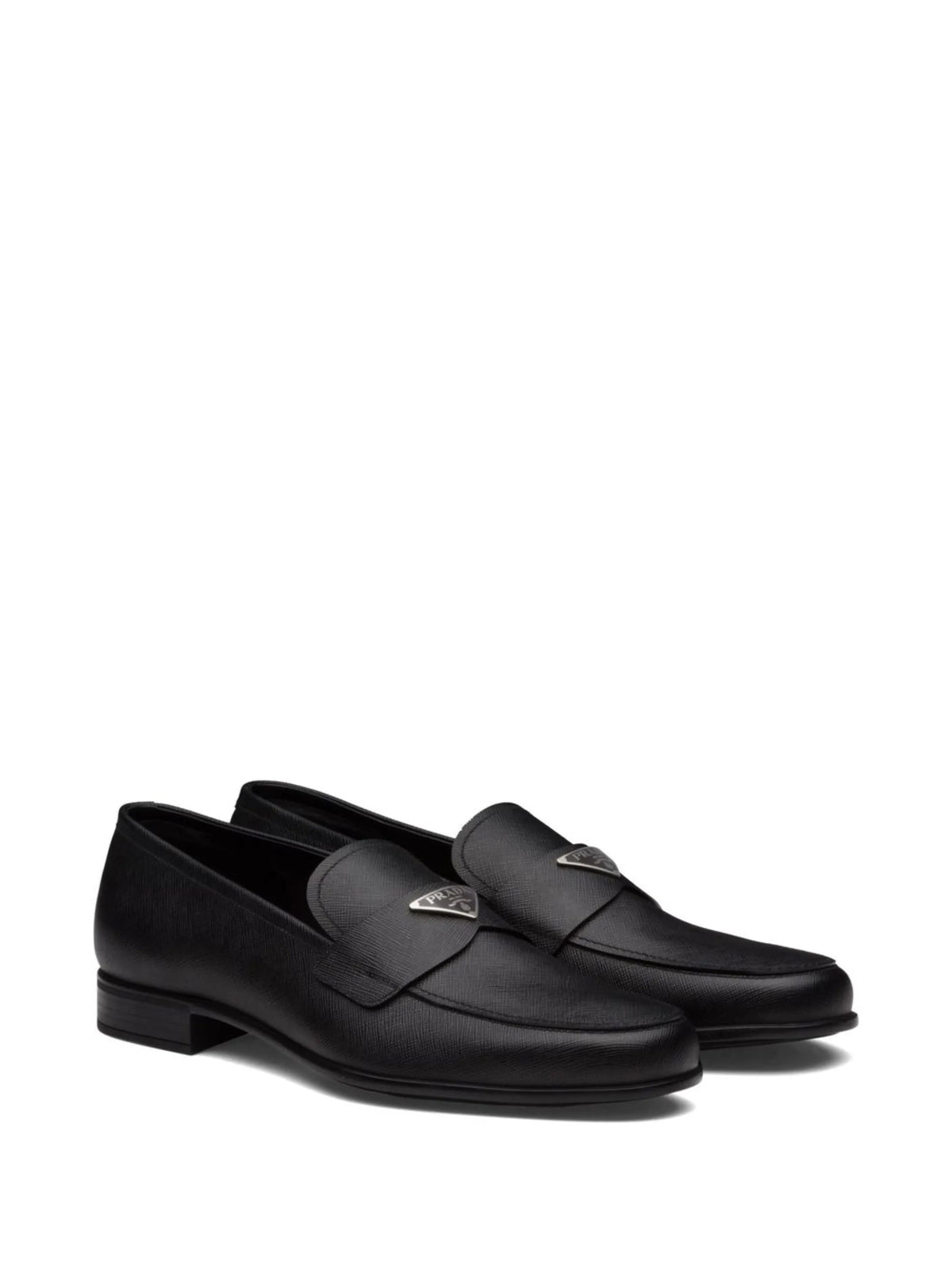 triangle logo loafers