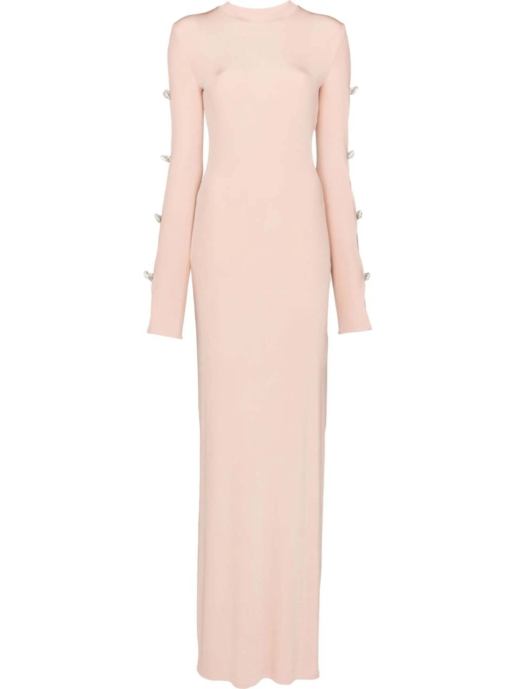cut-out crystal-bow maxi dress