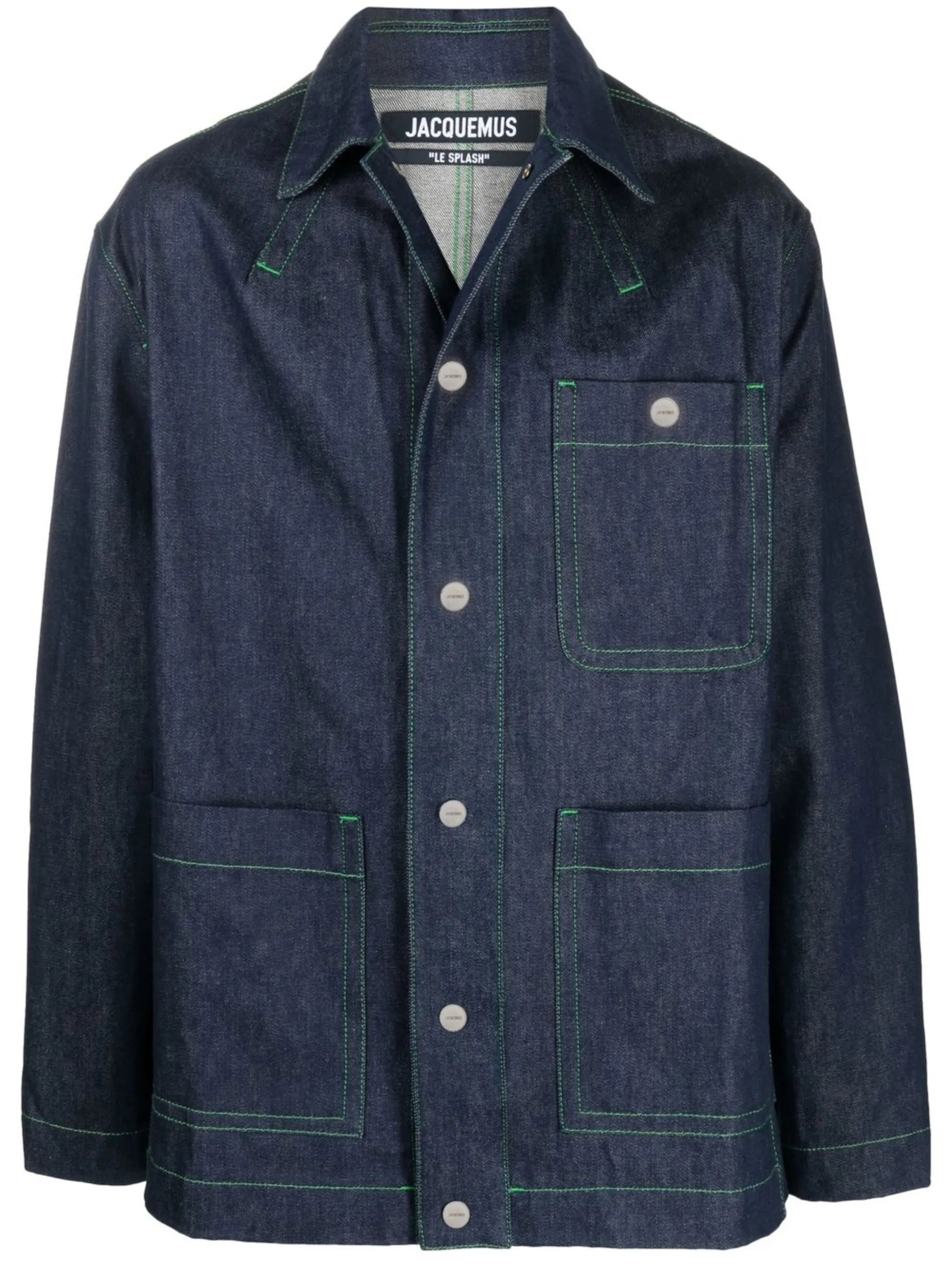 contrast-stitch denim jacket