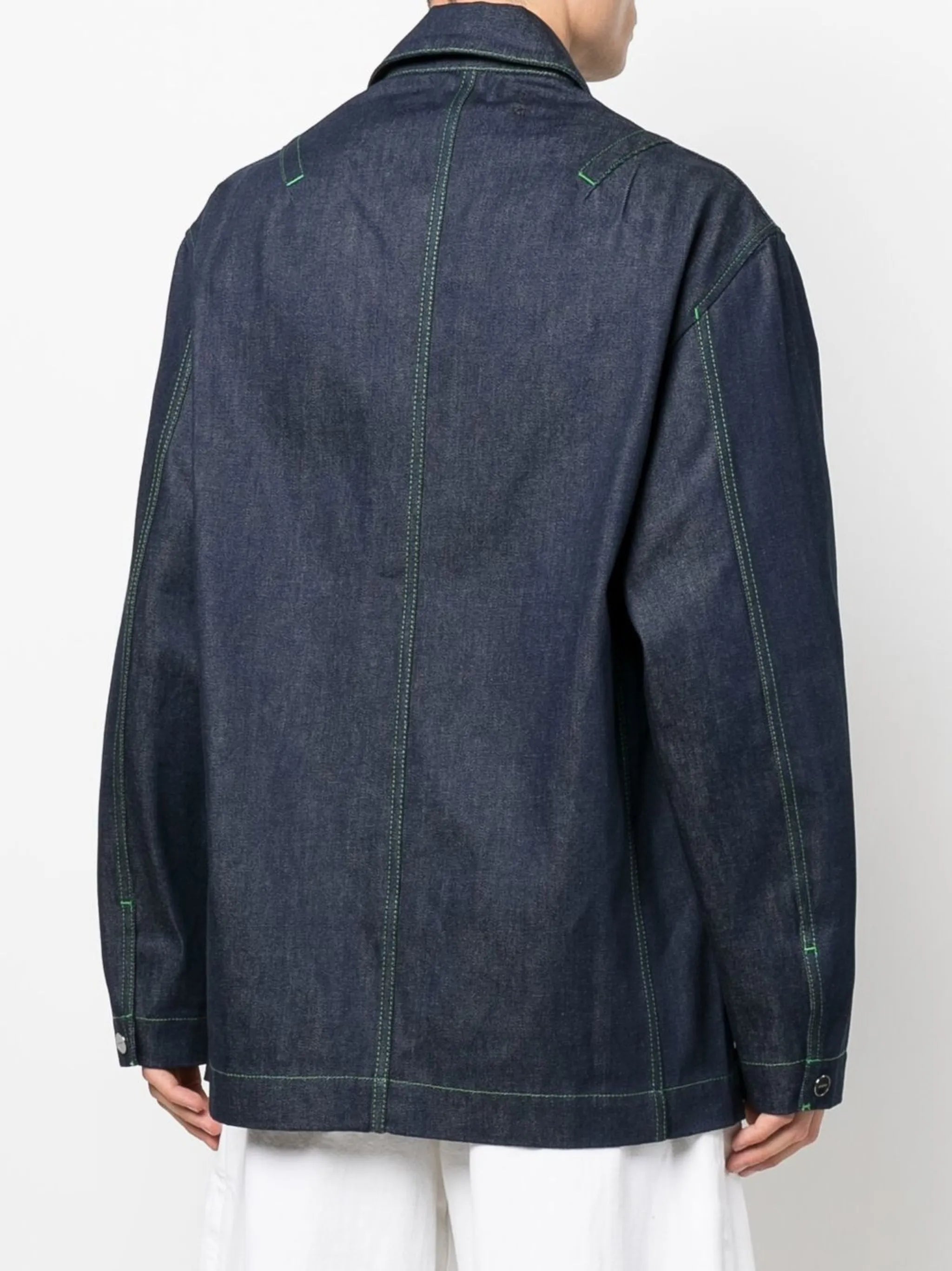 contrast-stitch denim jacket
