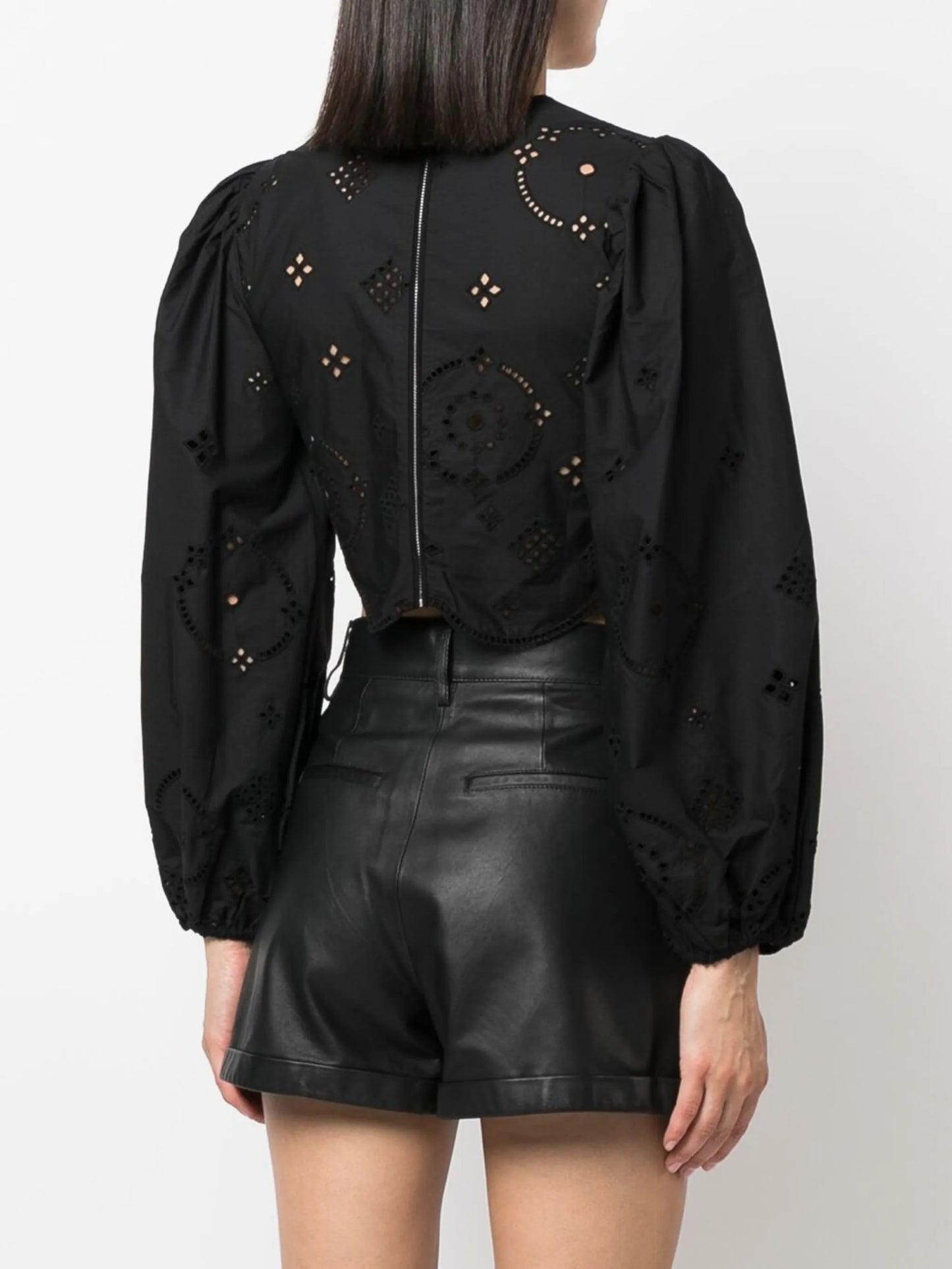 broderie anglaise cropped blouse