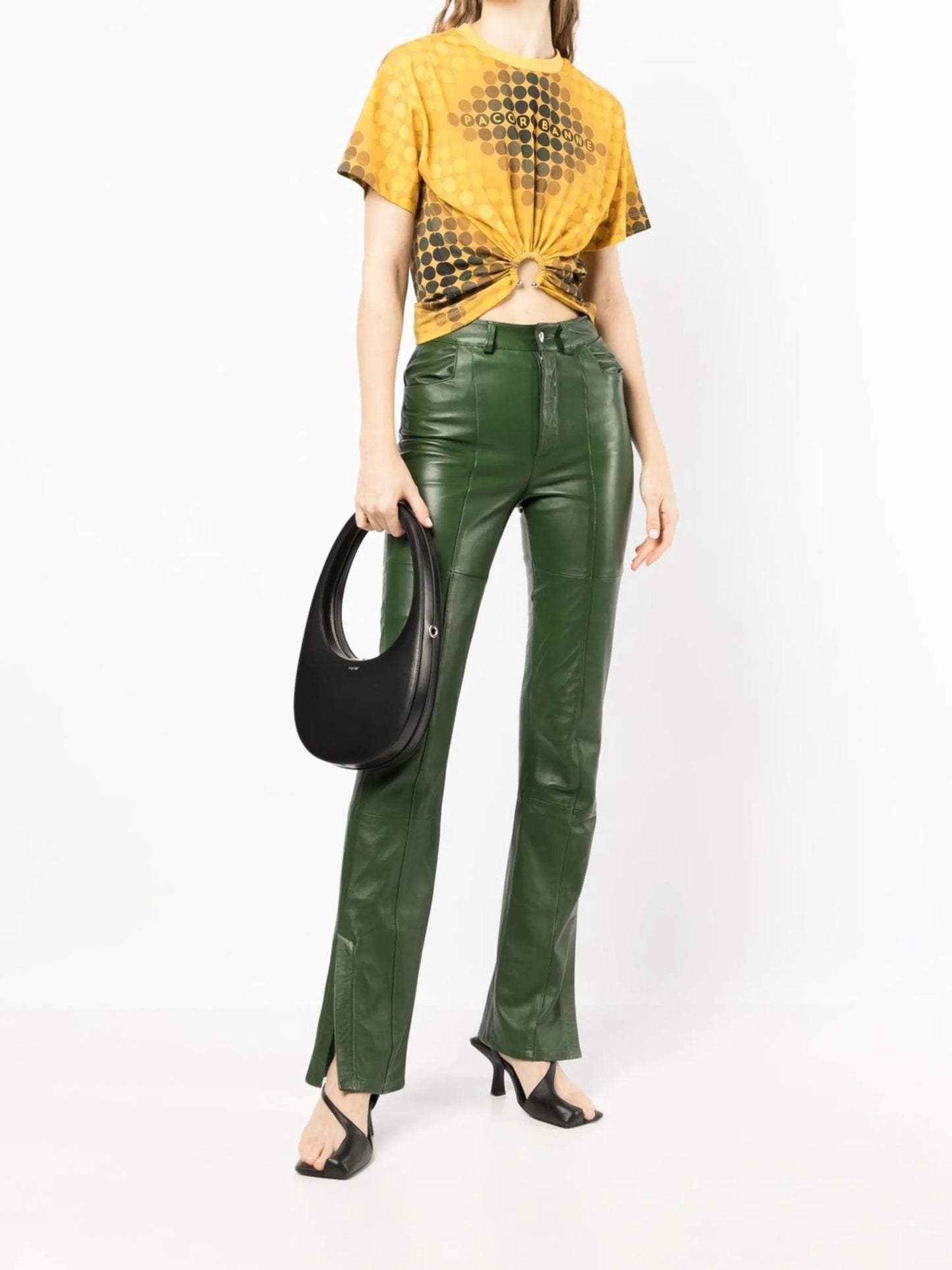 Swipe leather tote bag