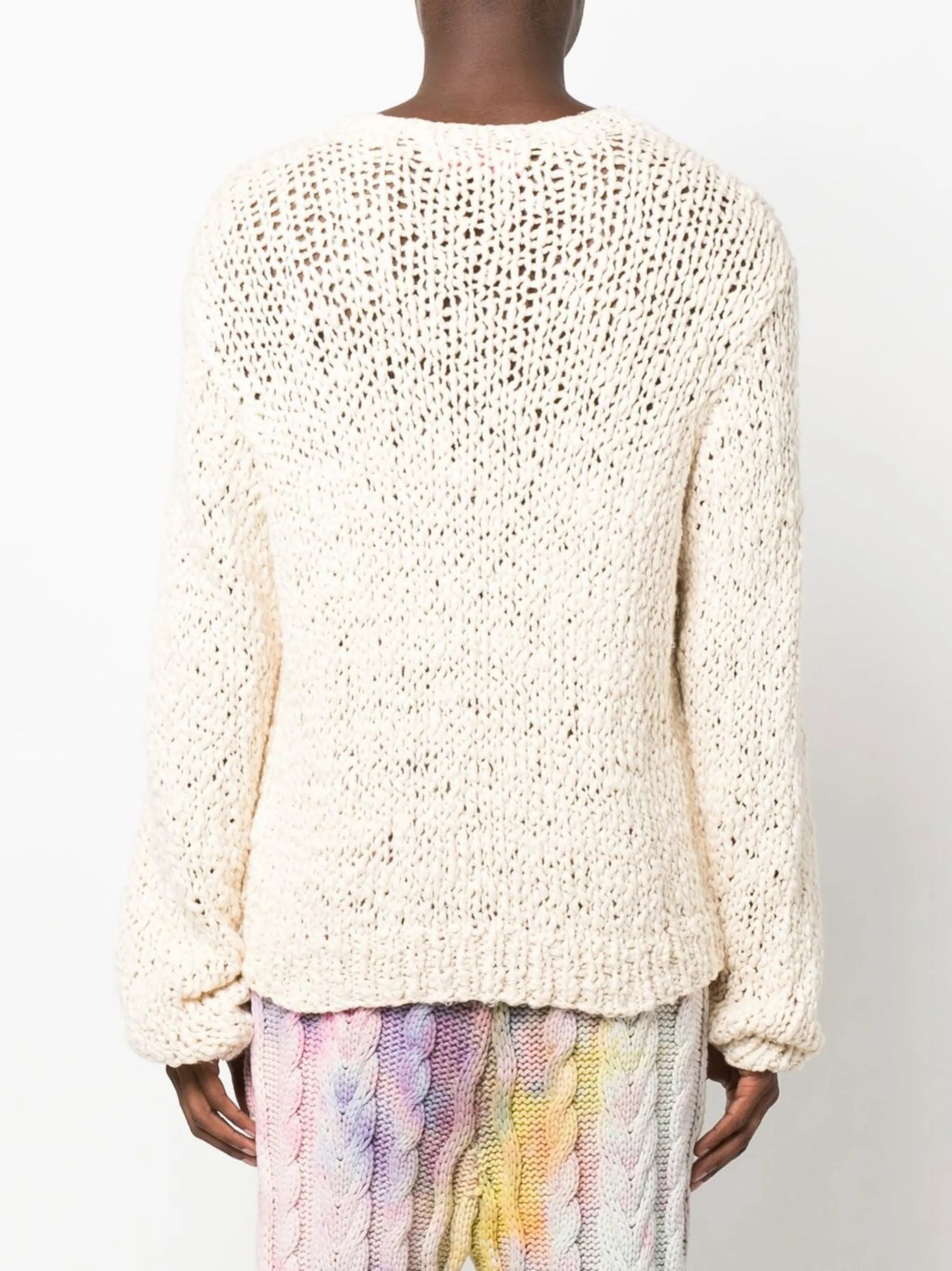 open-knit long-sleeve jumper