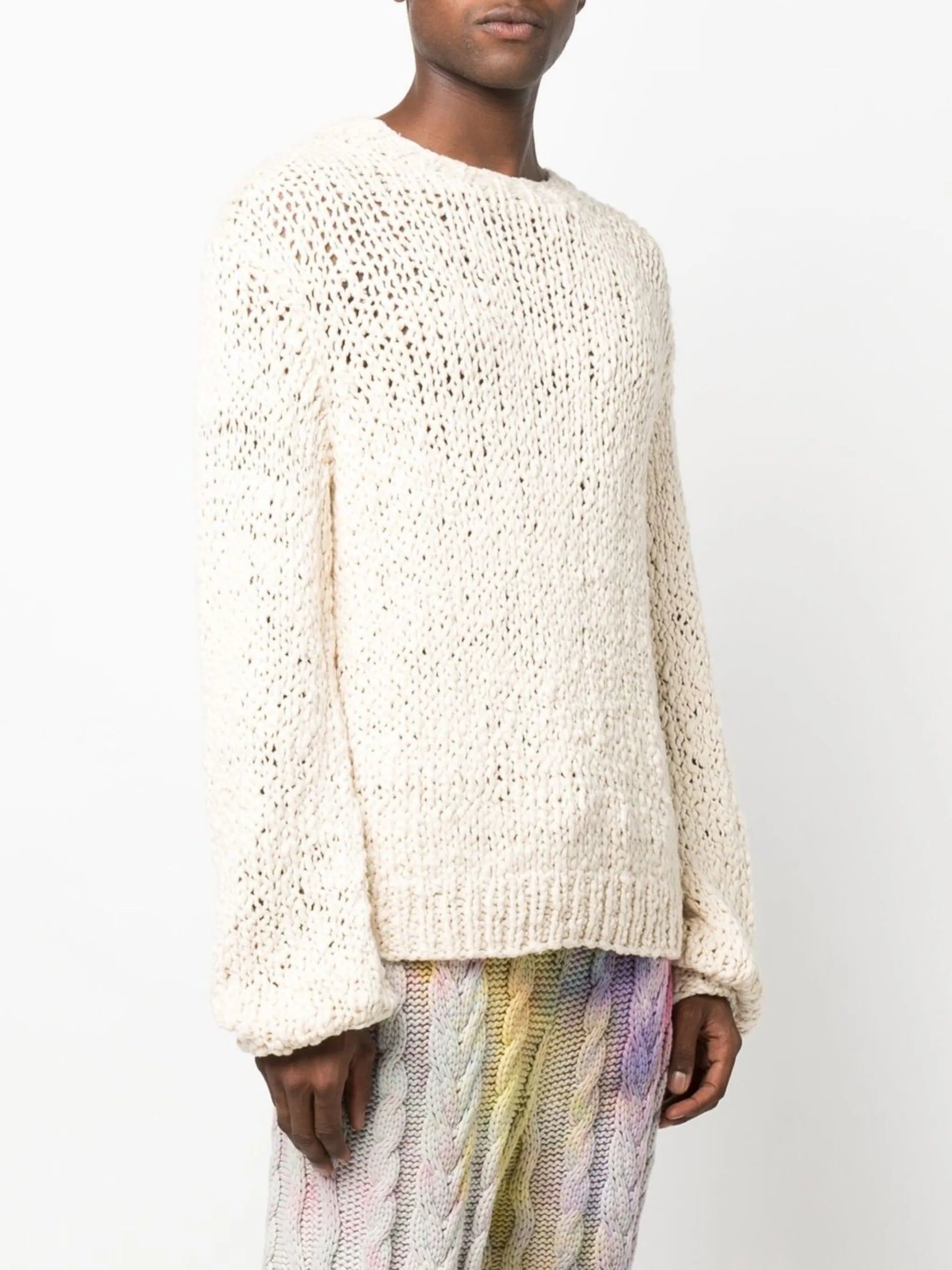 open-knit long-sleeve jumper