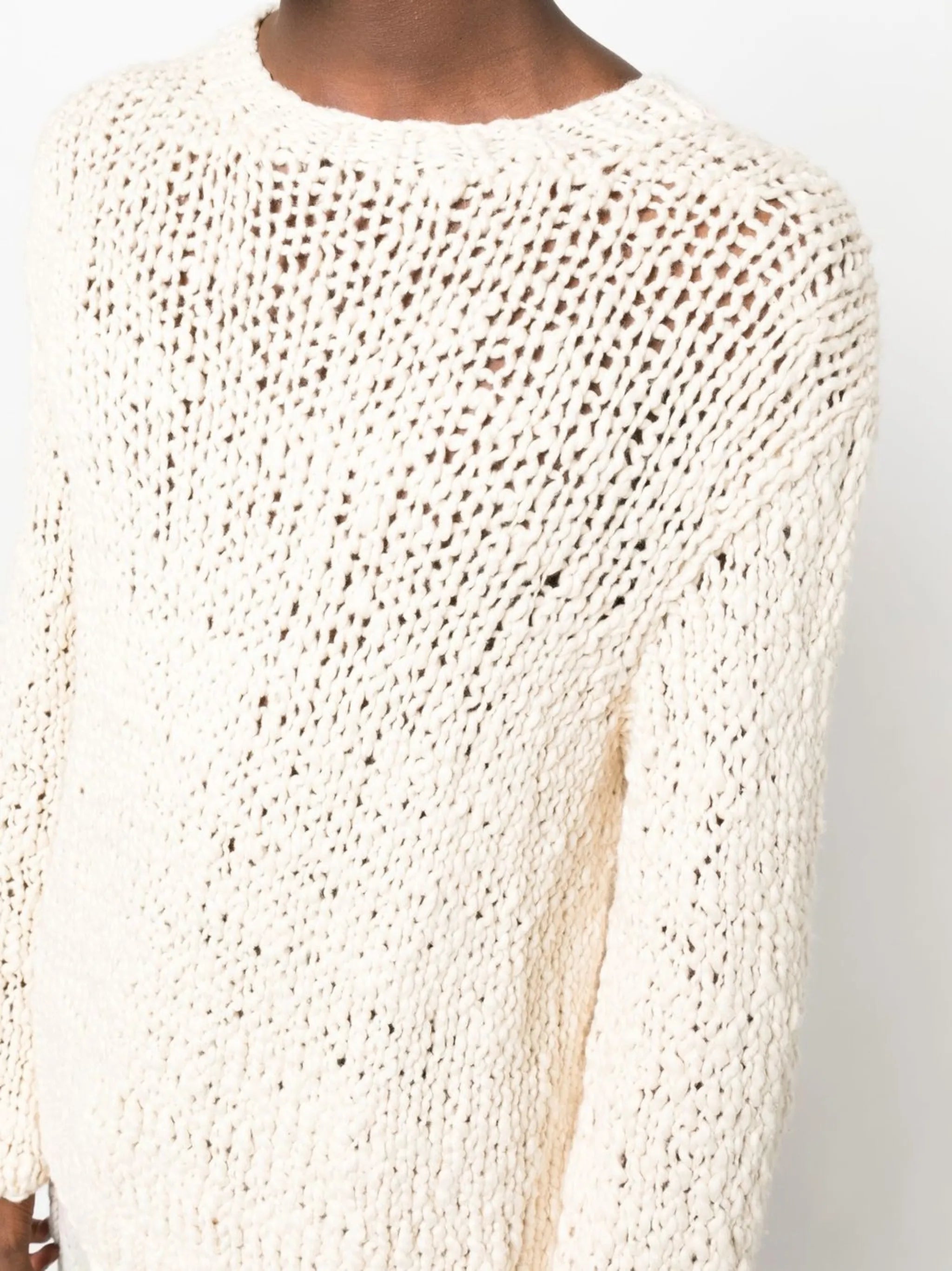 open-knit long-sleeve jumper