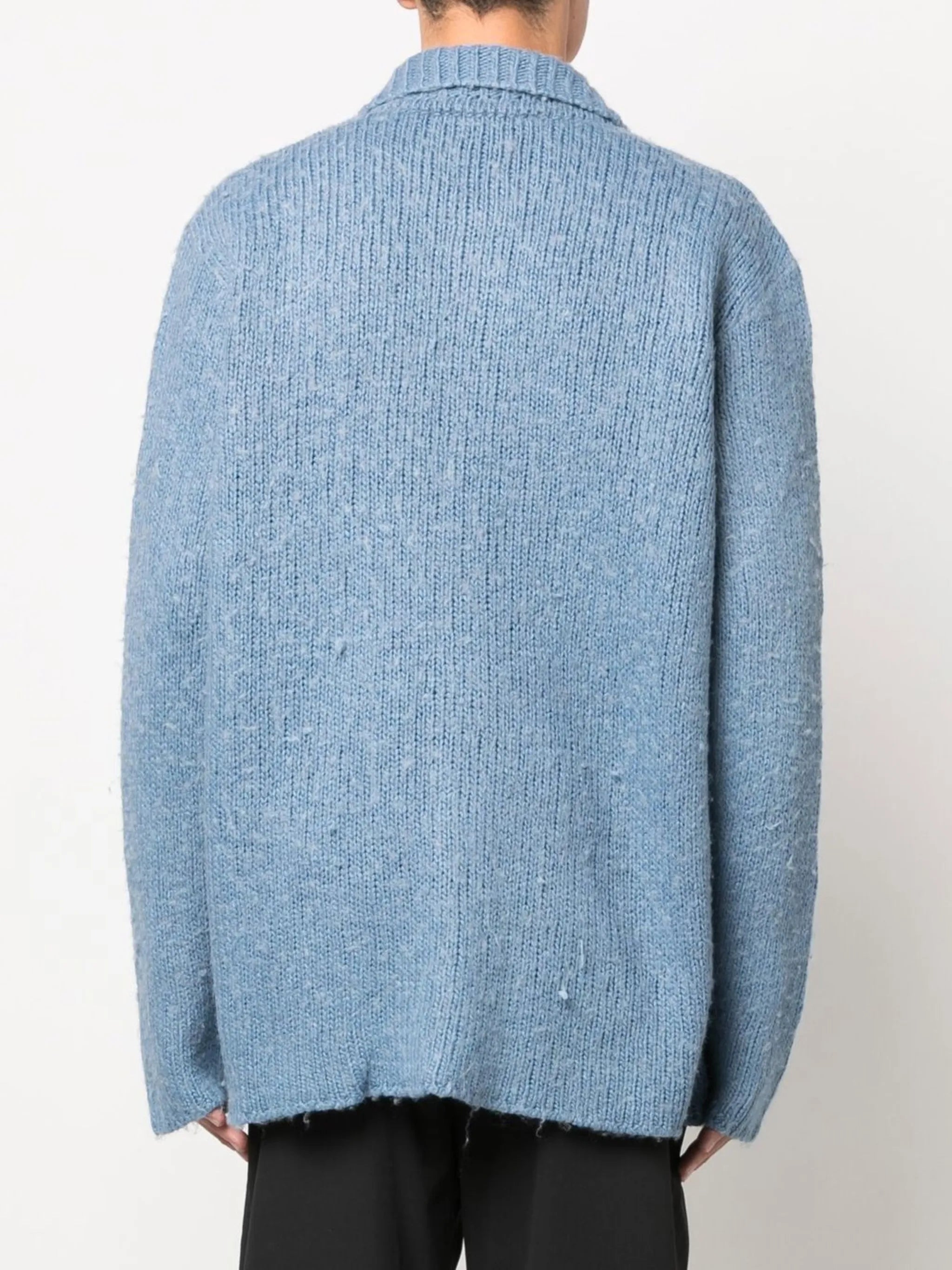 ribbed-trim buttoned cardigan