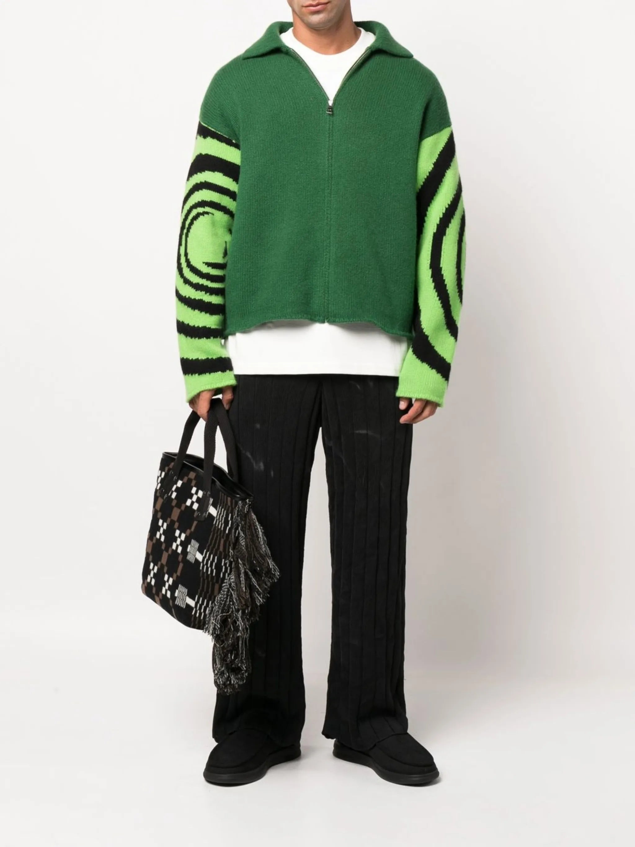 Natural Mistic zip-up cardigan