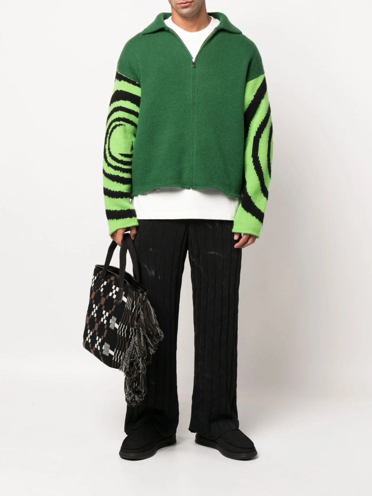 Natural Mistic zip-up cardigan