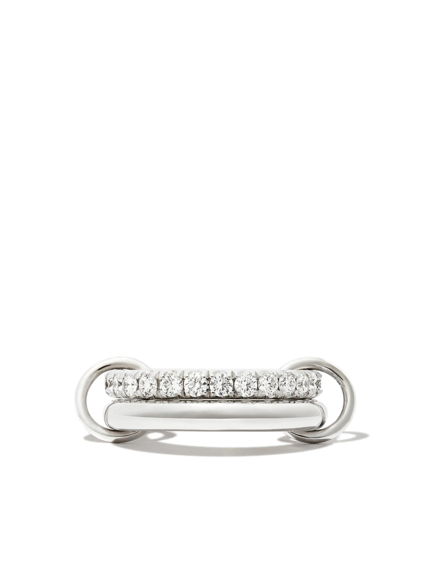 18kt white gold Virgo diamond link ring