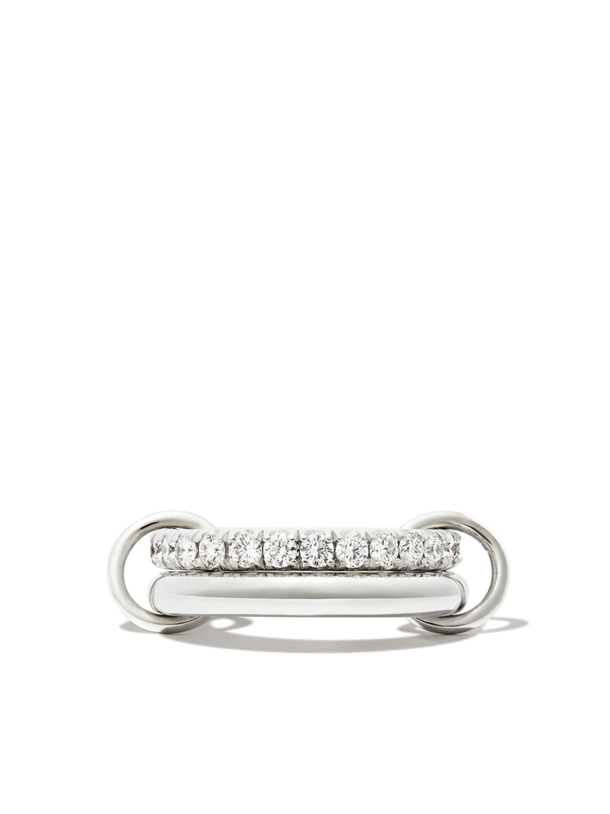 18kt white gold Virgo diamond link ring