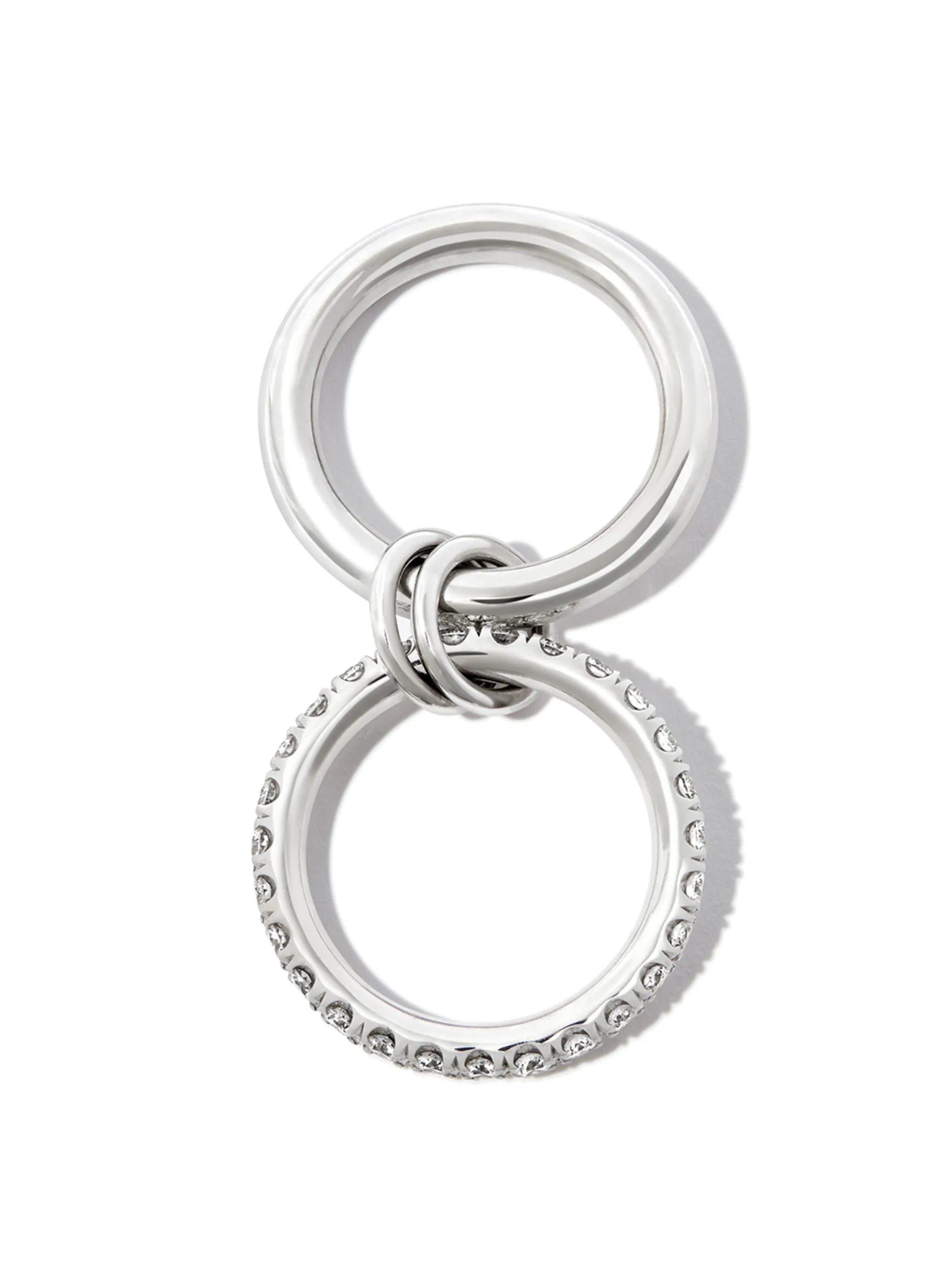 18kt white gold Virgo diamond link ring