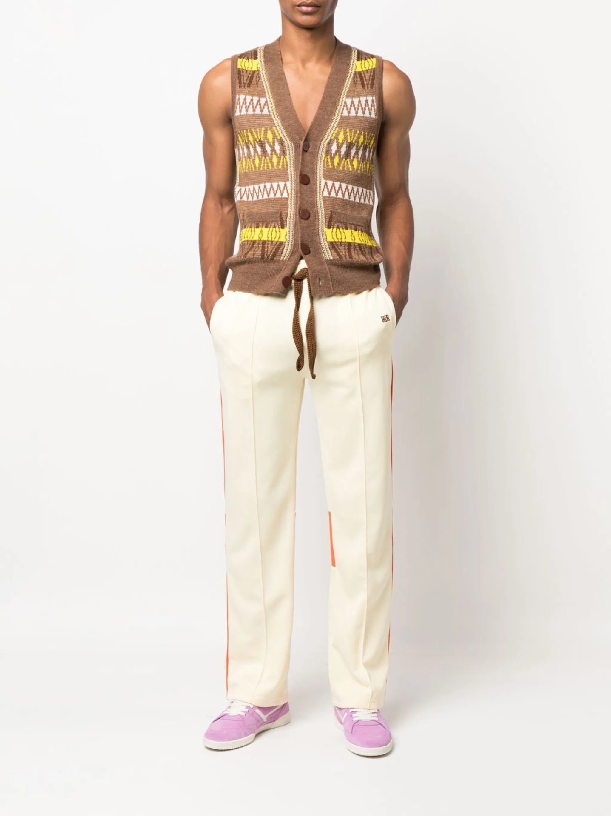 button-up jumper vest