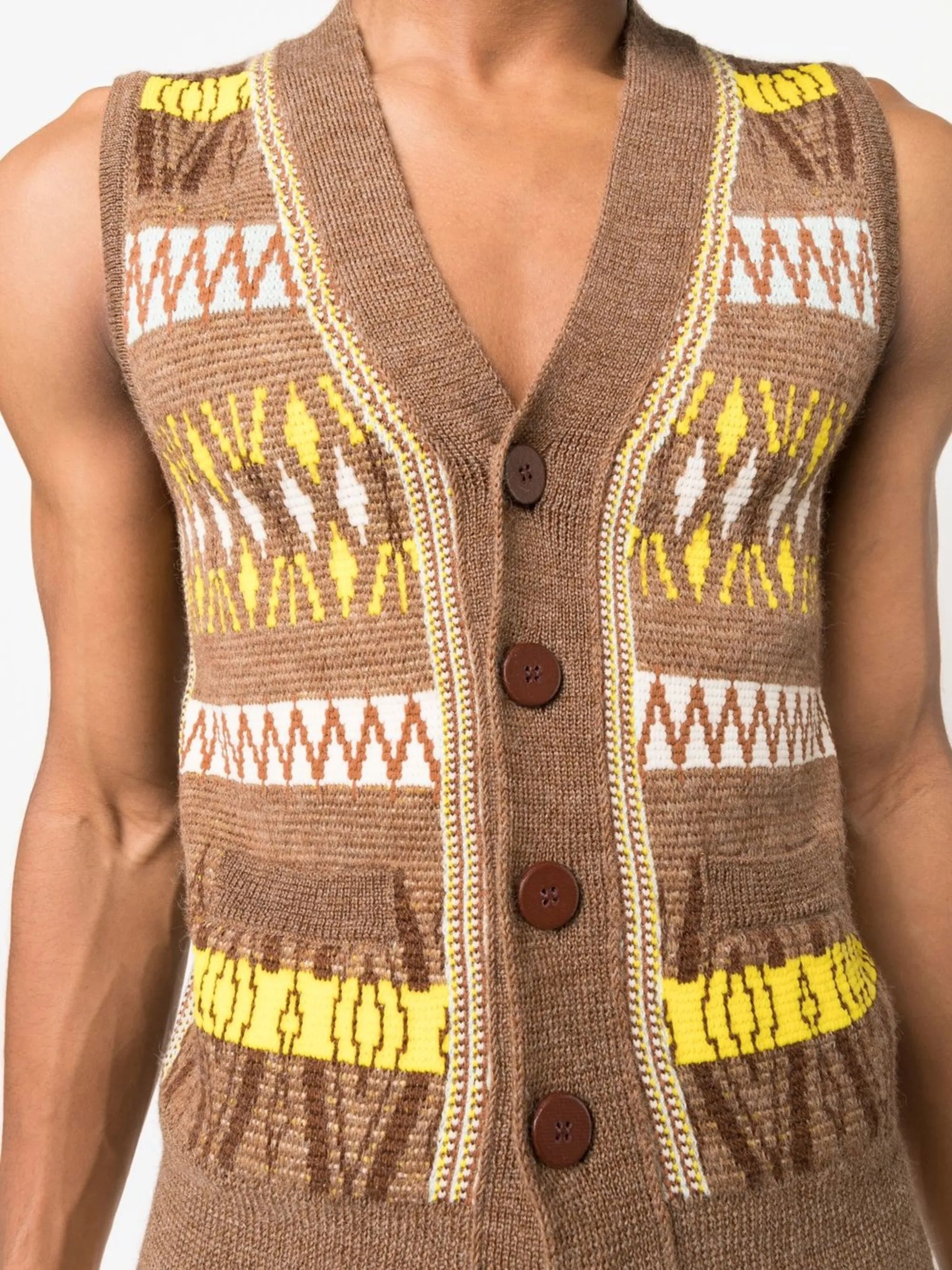 button-up jumper vest