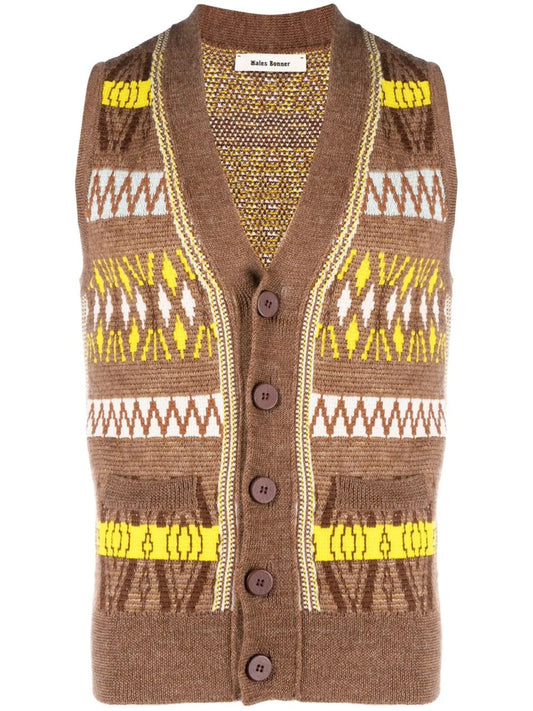button-up jumper vest